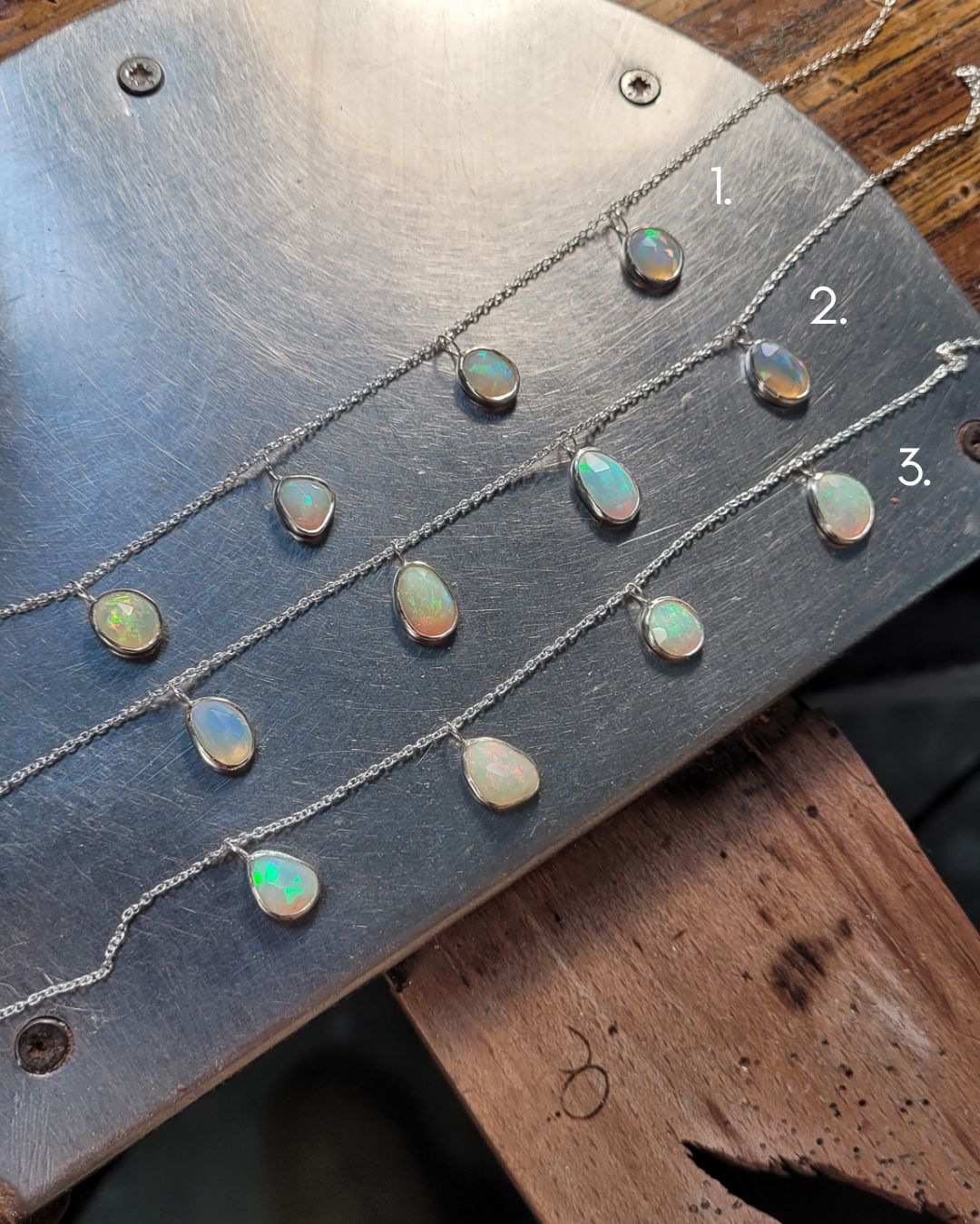 Collar ópalos etíopes