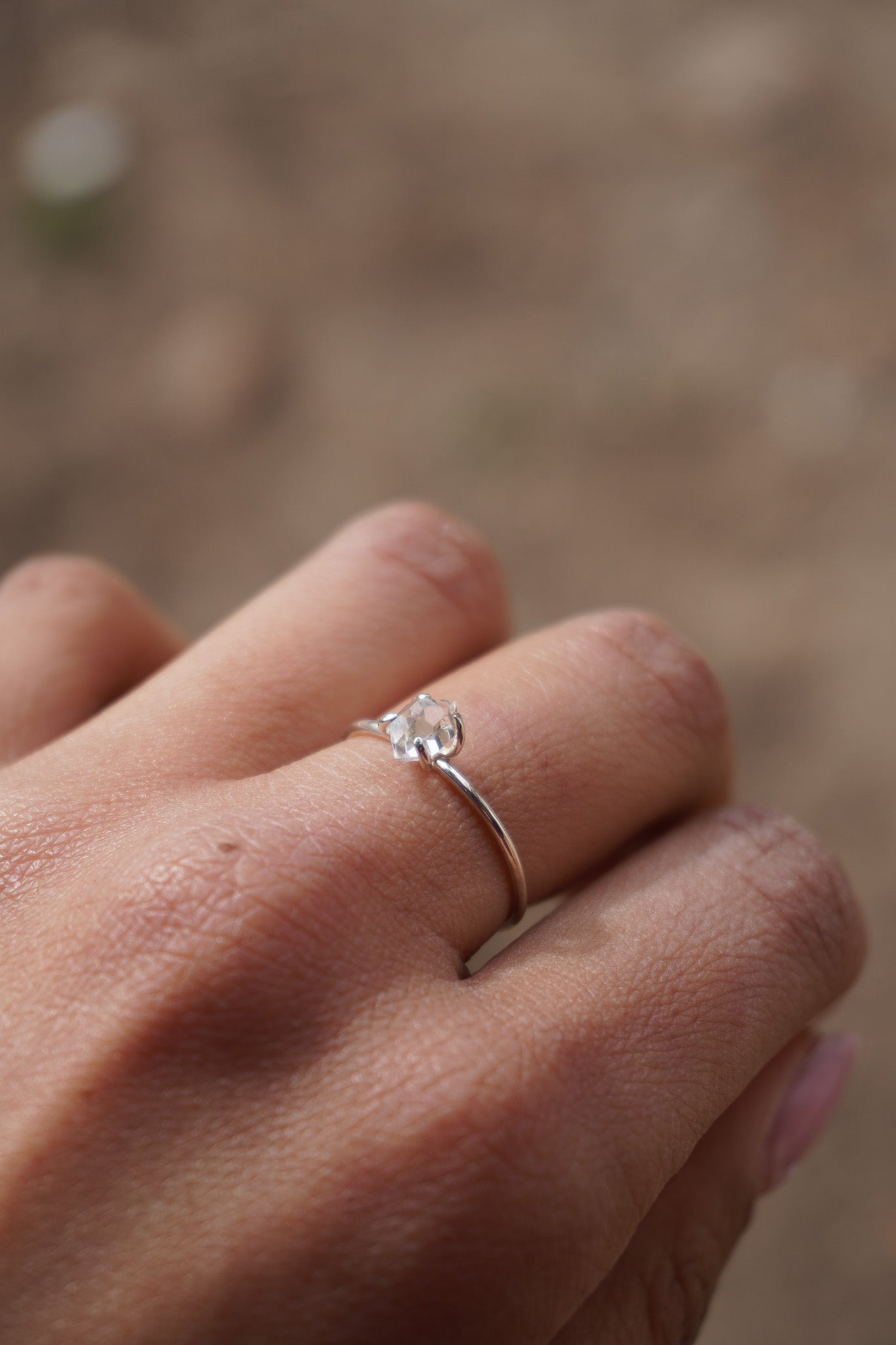 Anillo mini herkimer