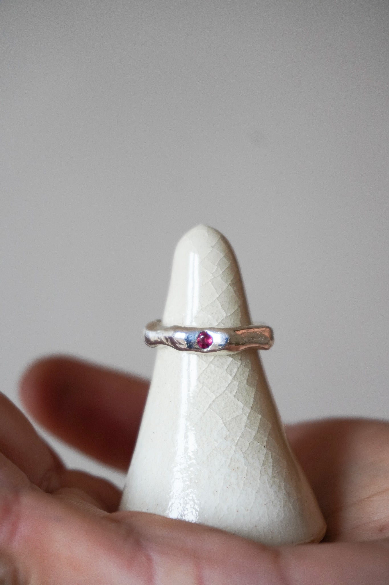 Anillo turmalina rosa