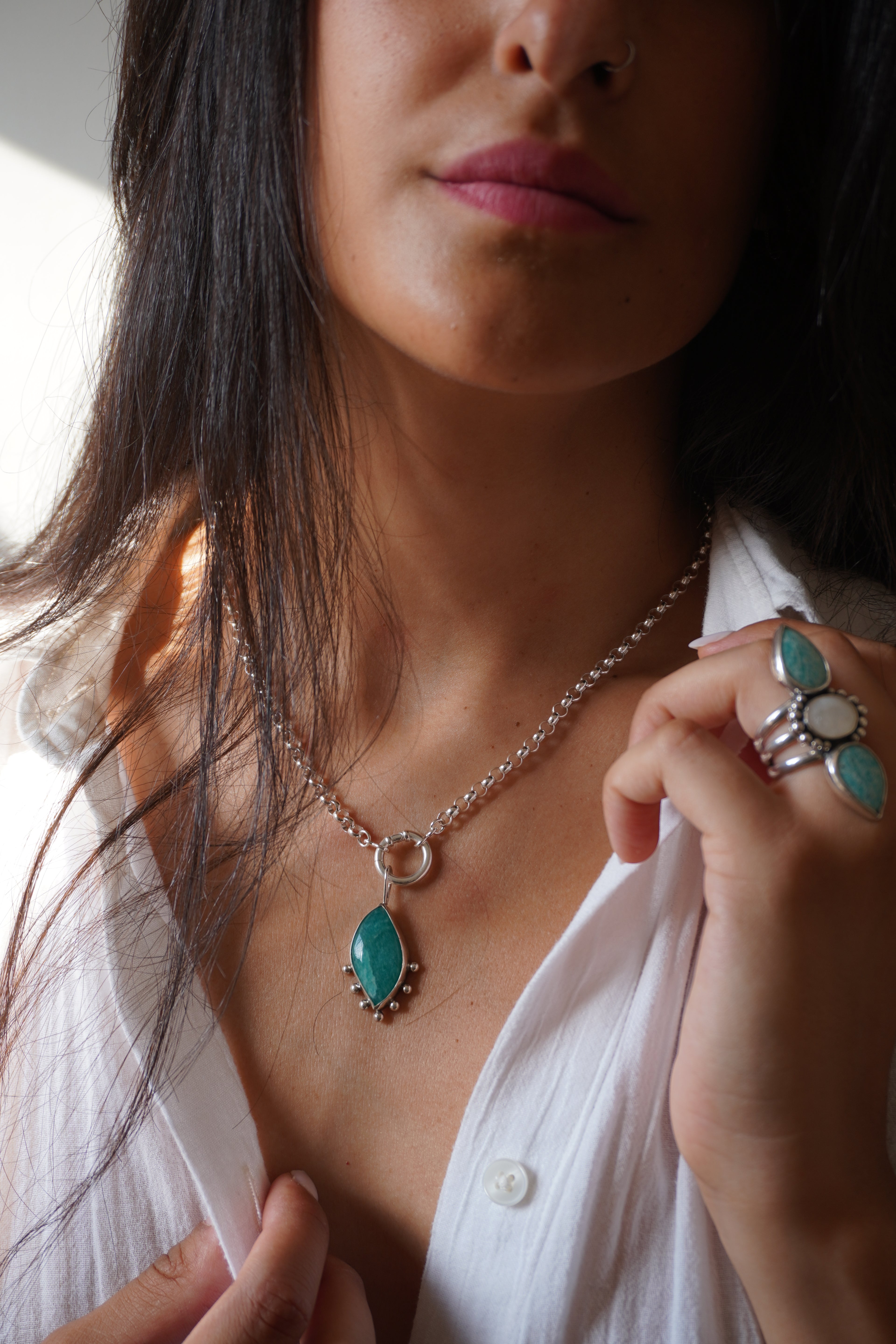 Collar marea amazonita