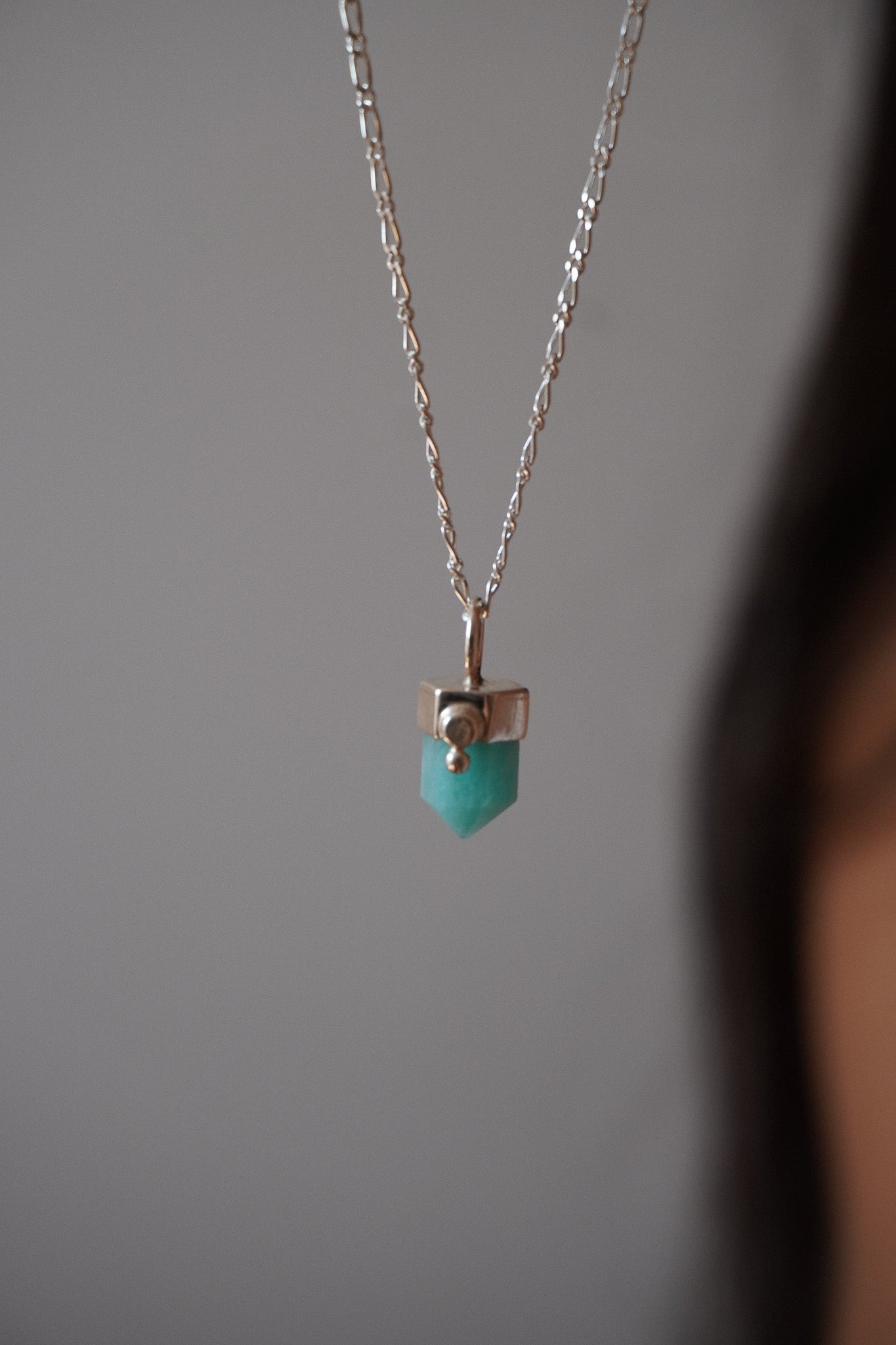 Colgante puntita amazonita