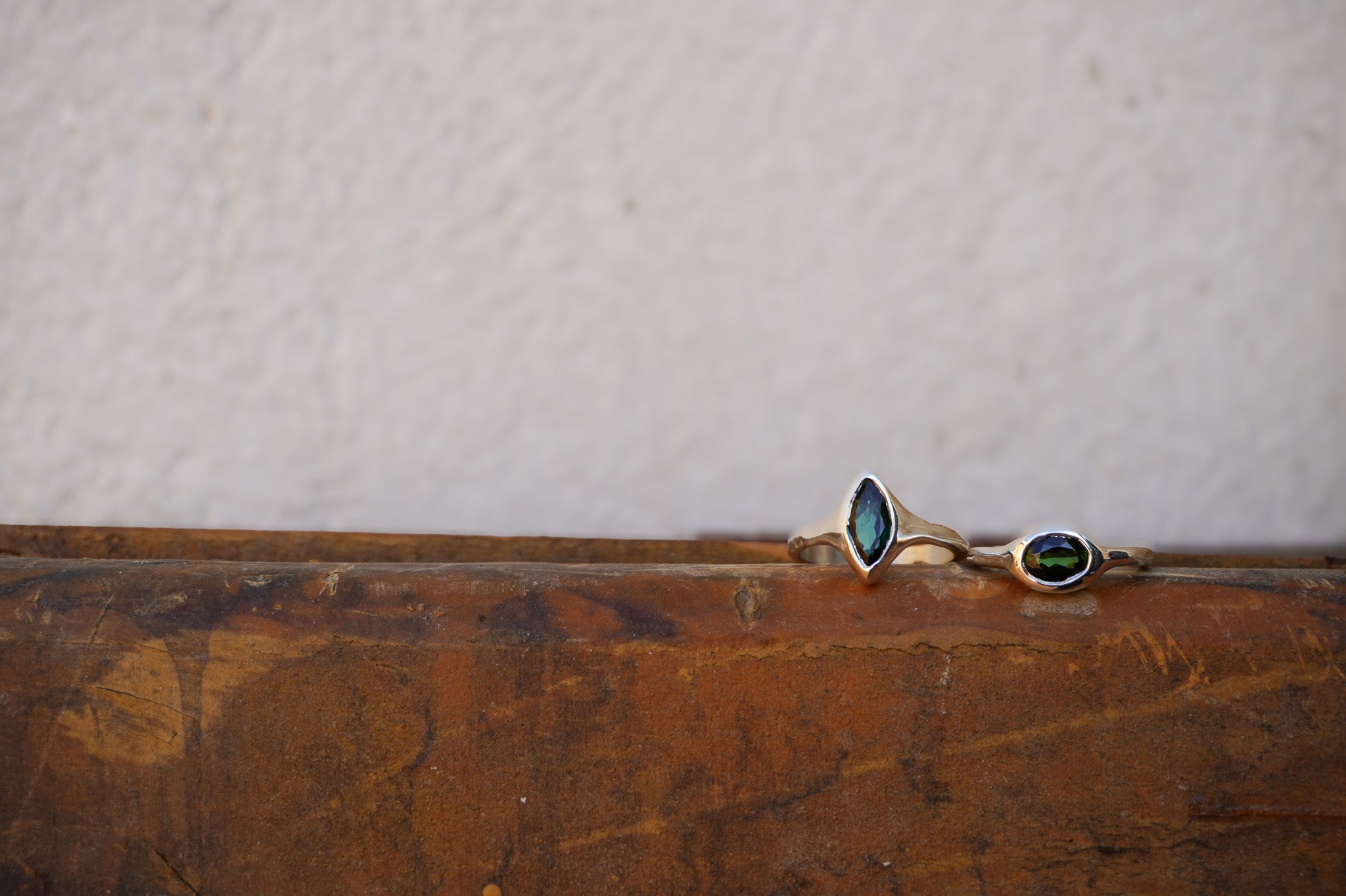 Anillo turmalina verde - Talla 16