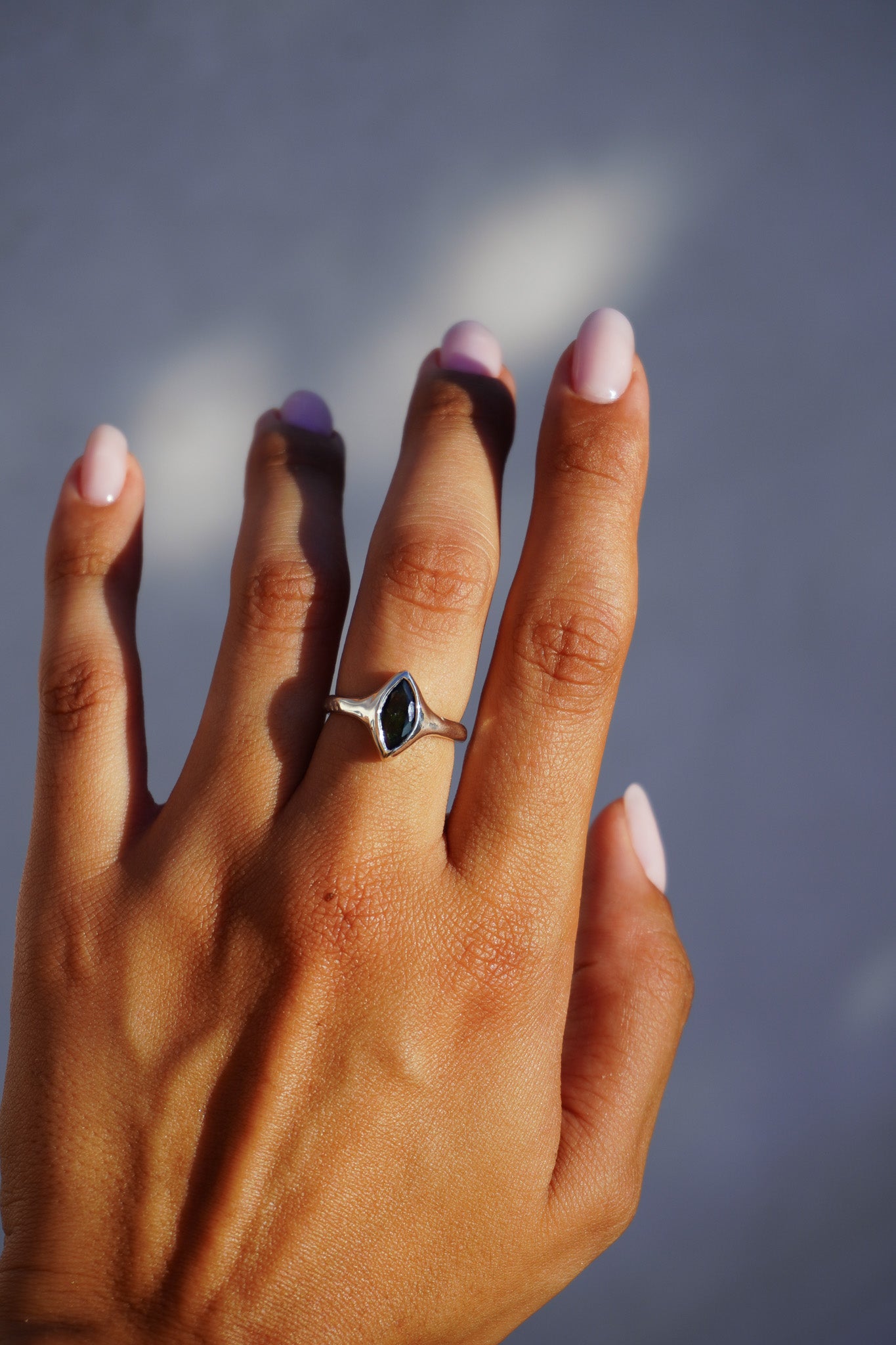 Anillo turmalina verde - Talla 16