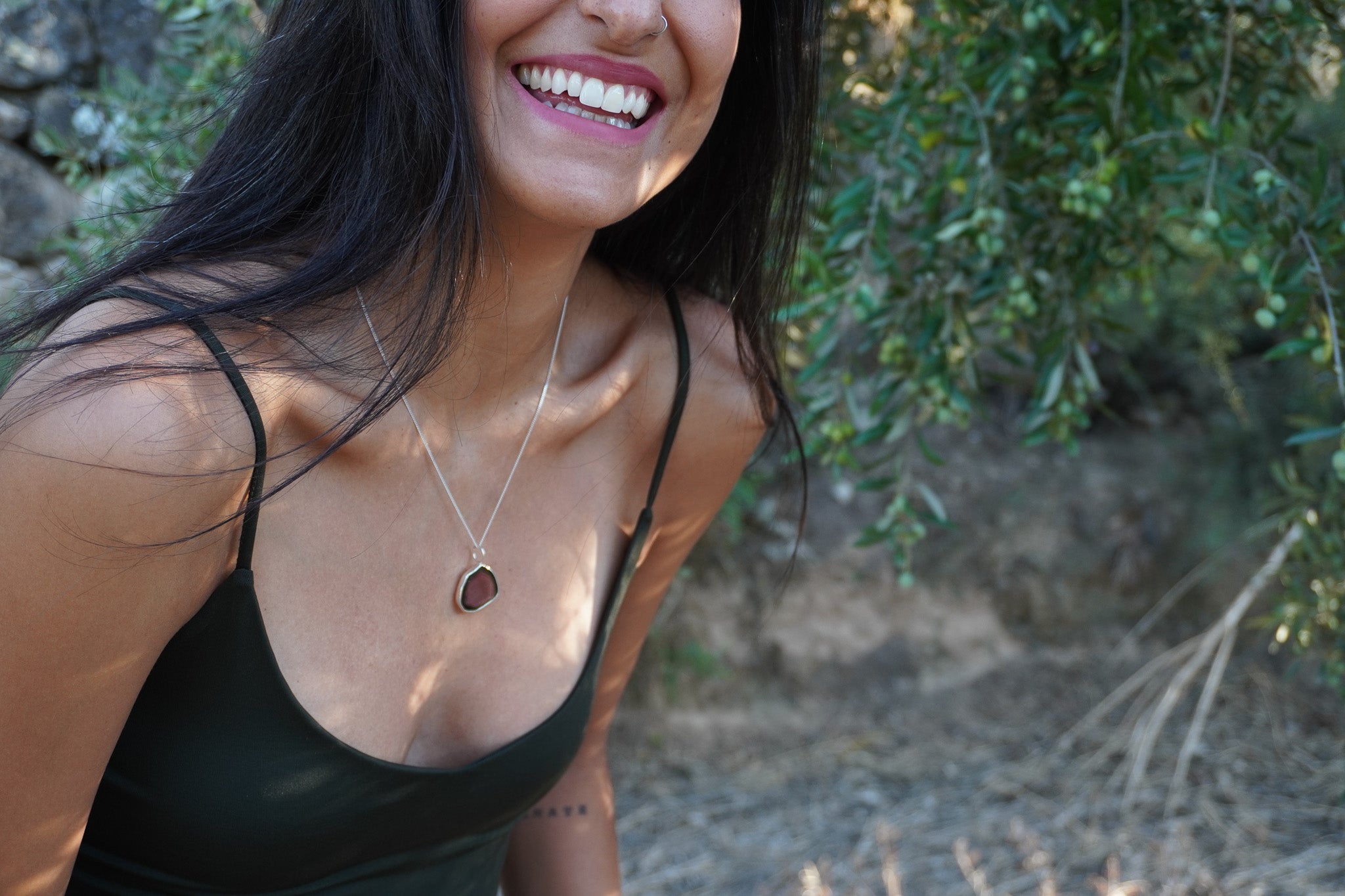 Collar turmalina watermelon