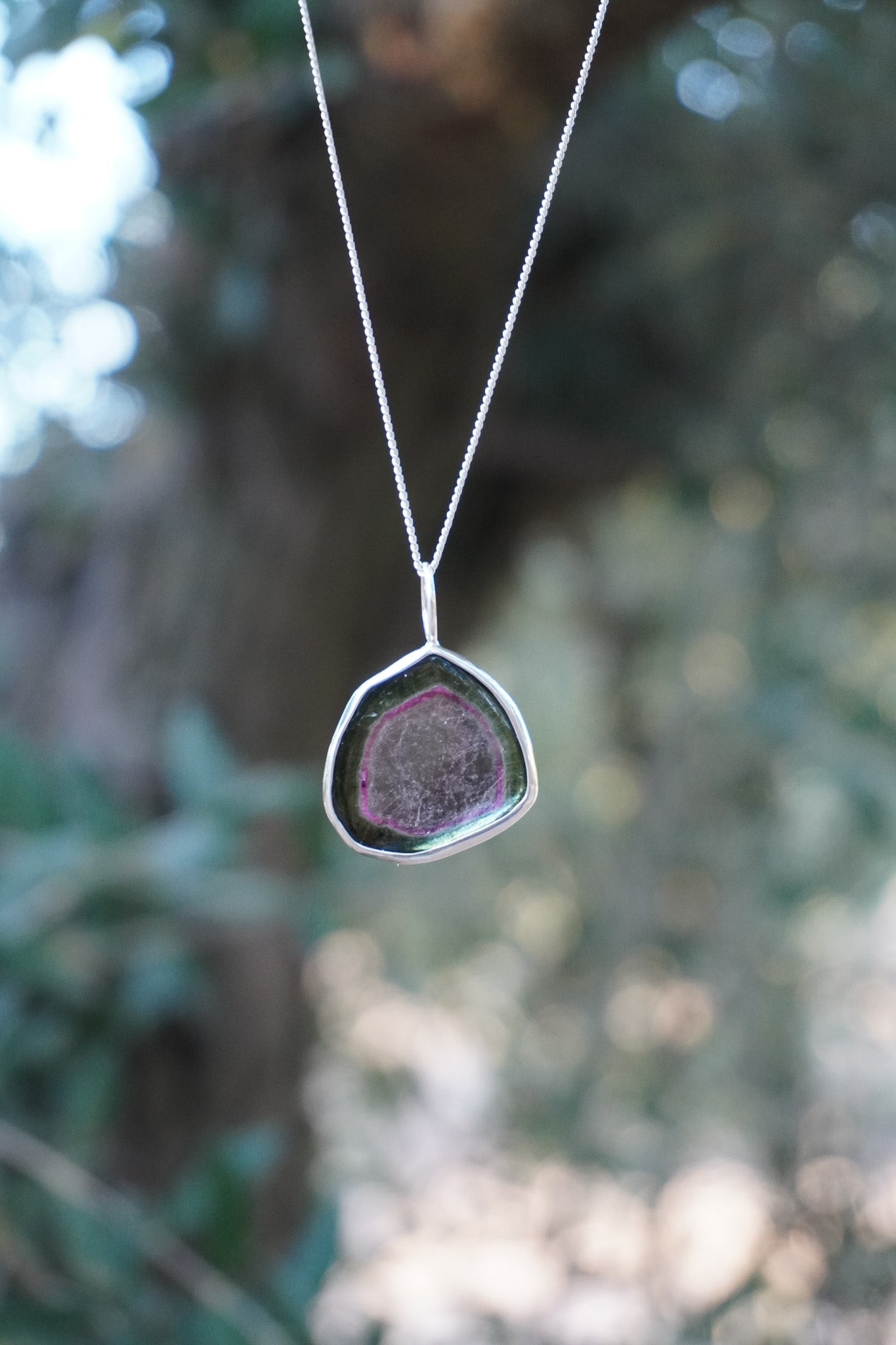 Collar turmalina watermelon