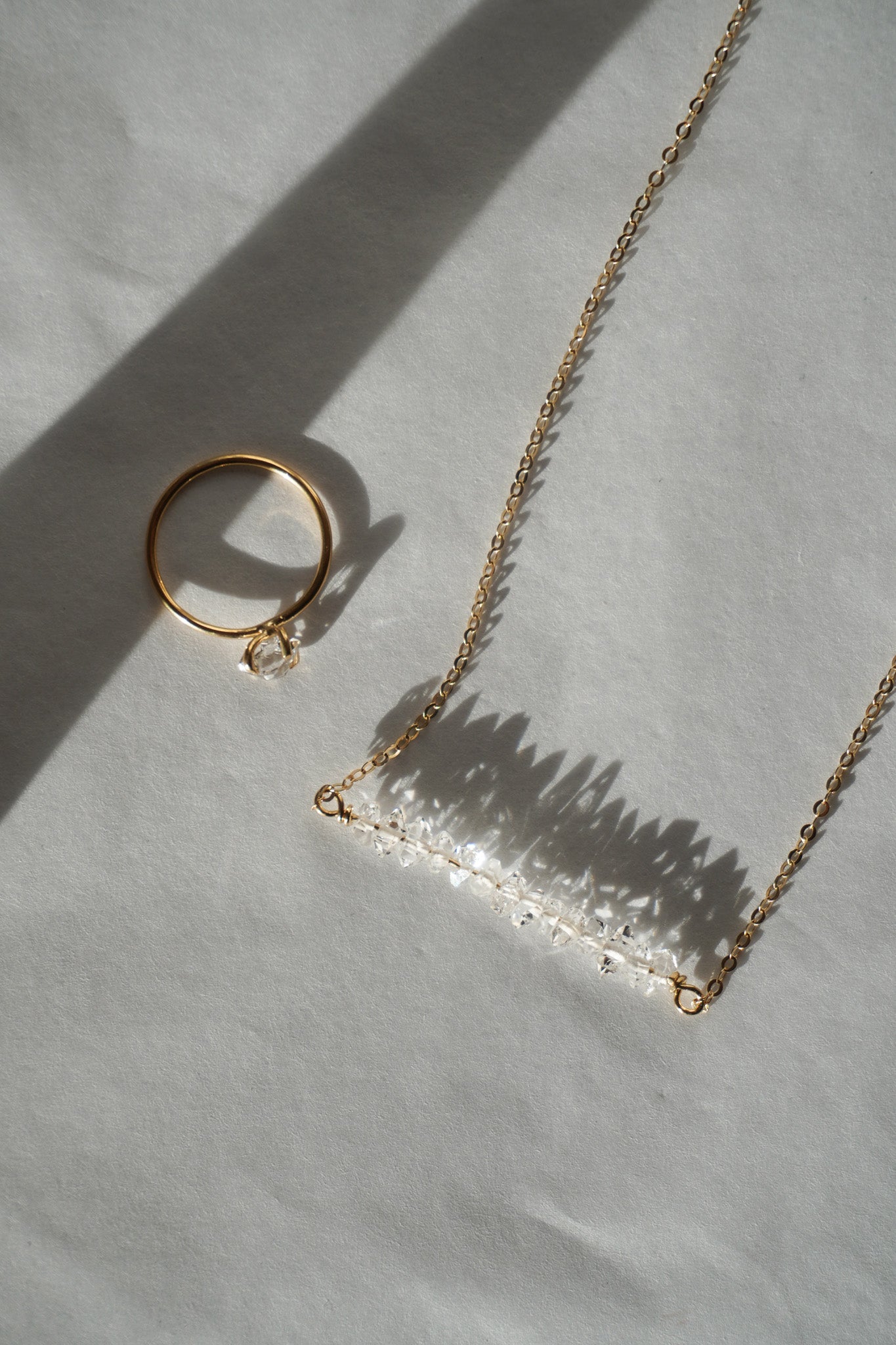 Anillo mini herkimer