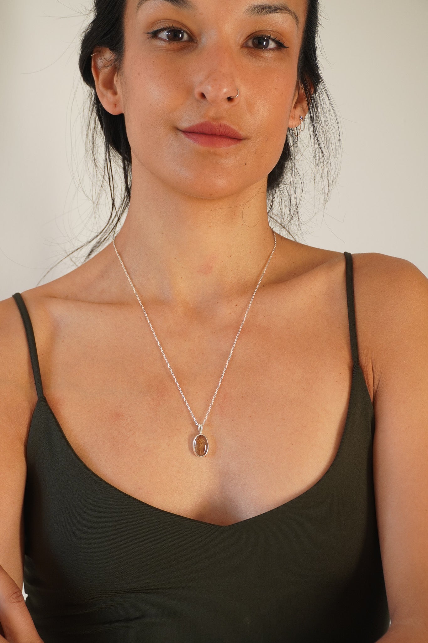 Collar cuarzo rutilado