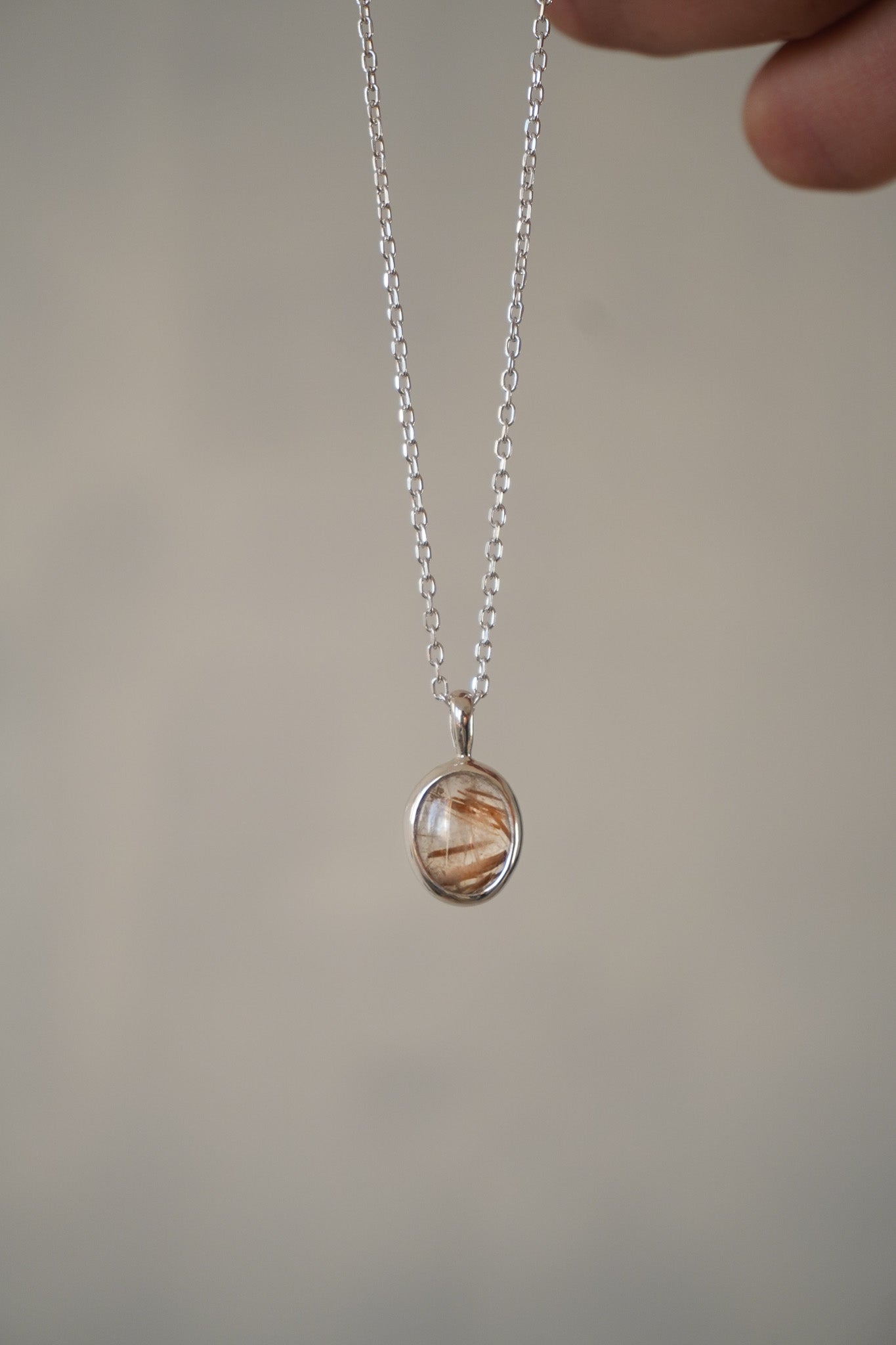 Collar cuarzo rutilado