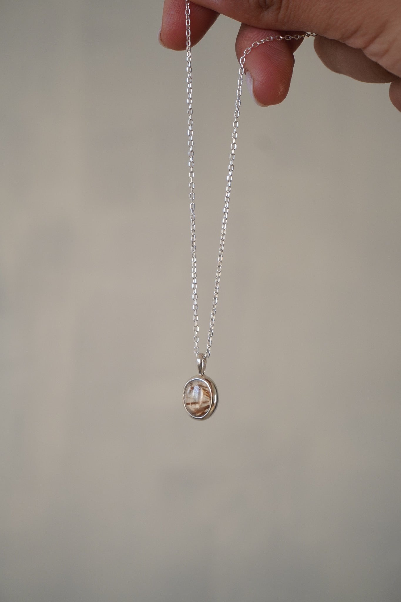 Collar cuarzo rutilado