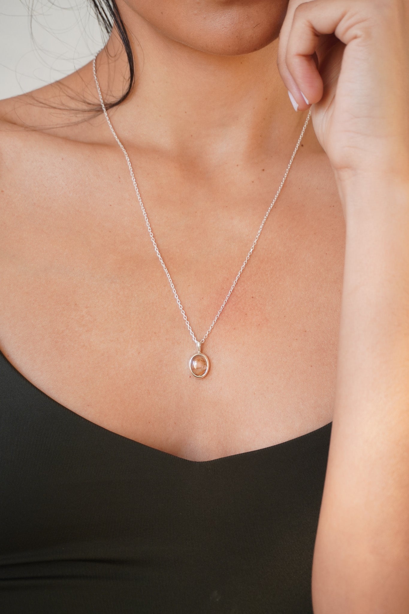 Collar cuarzo rutilado