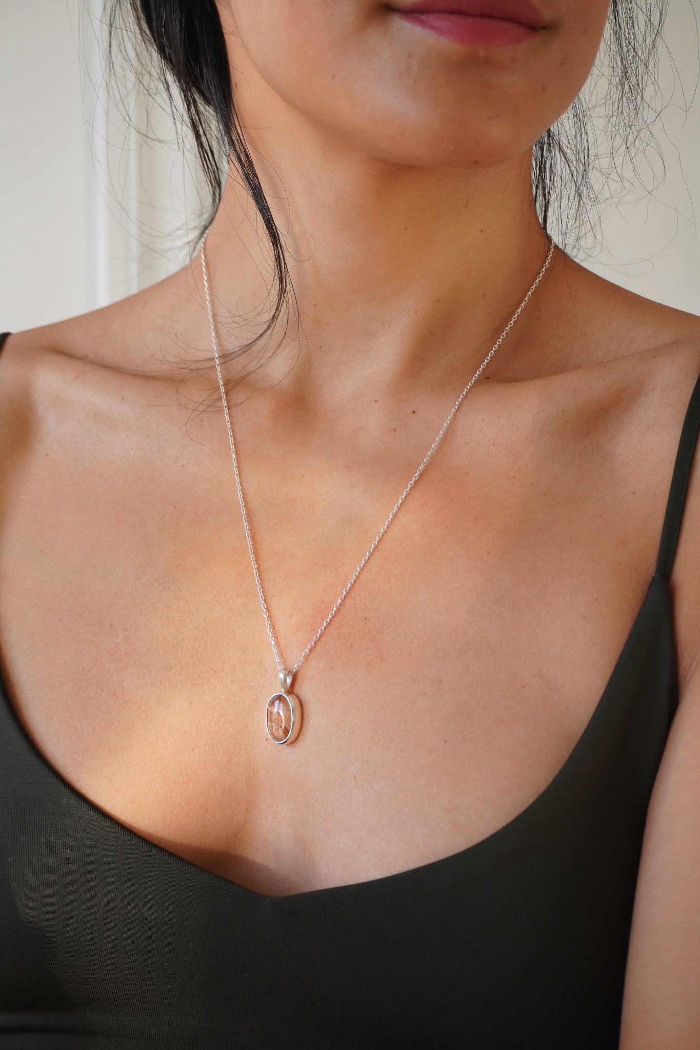 Collar cuarzo rutilado