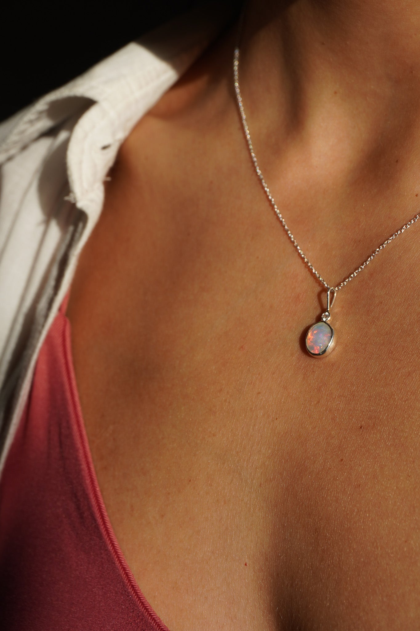 Collar ópalo etíope y topacio