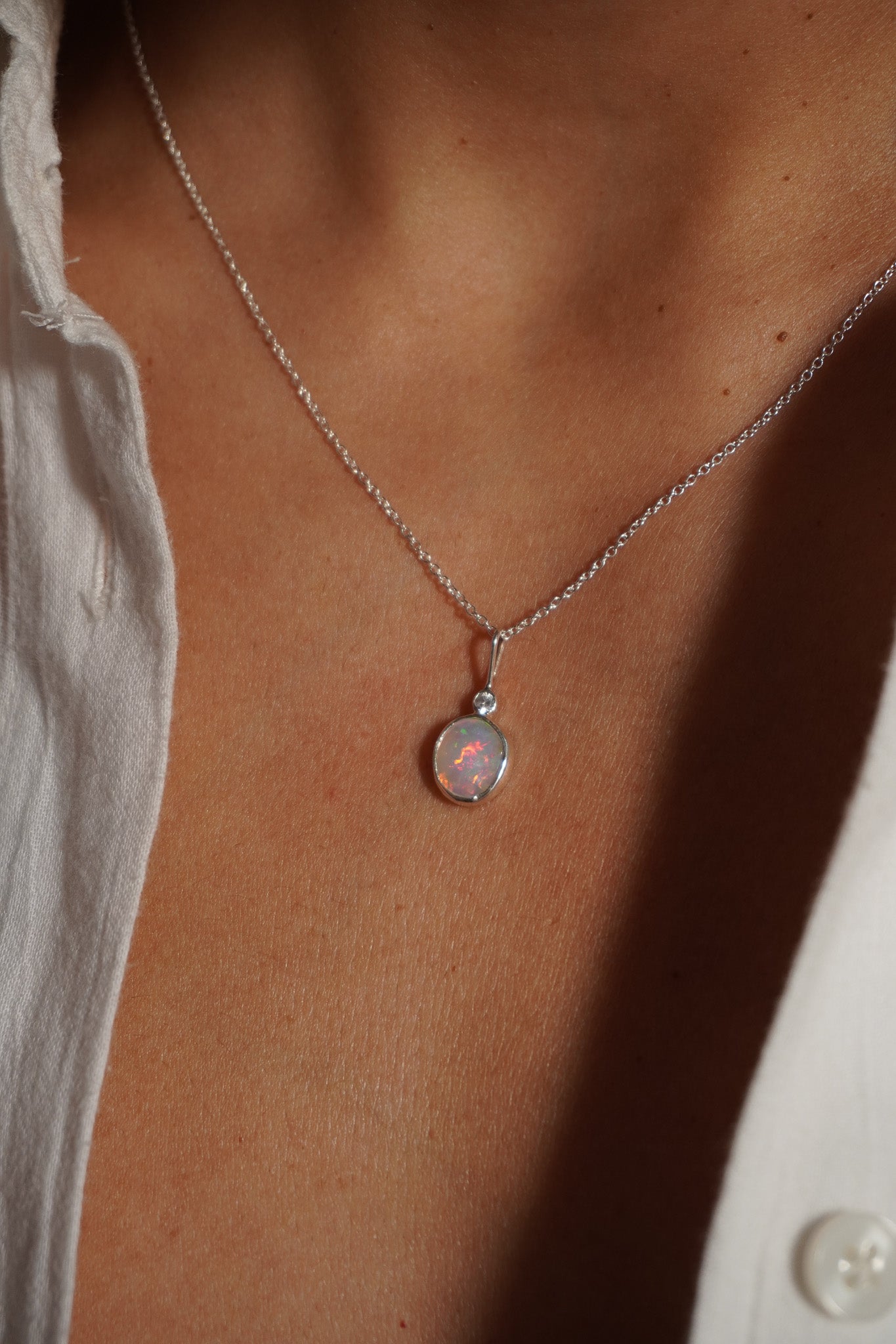 Collar ópalo etíope y topacio