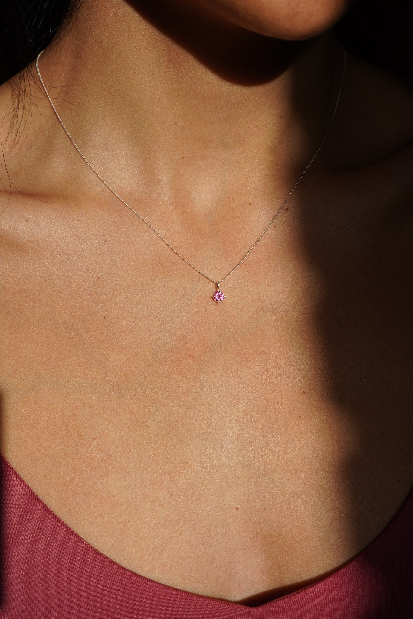 Collar turmalina rosa