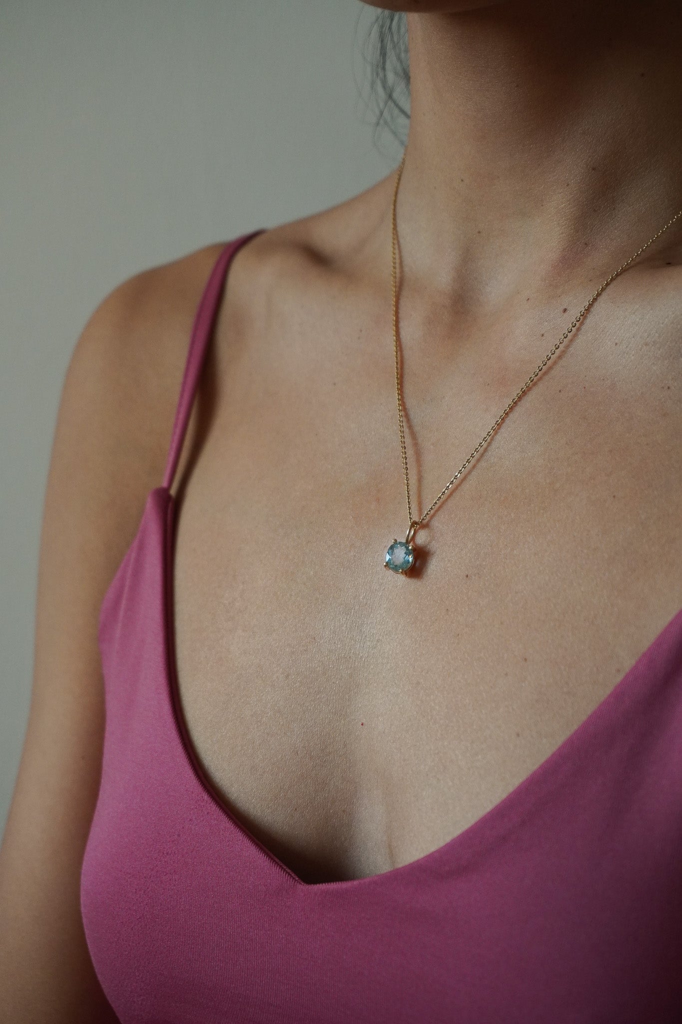 Colgante aguamarina