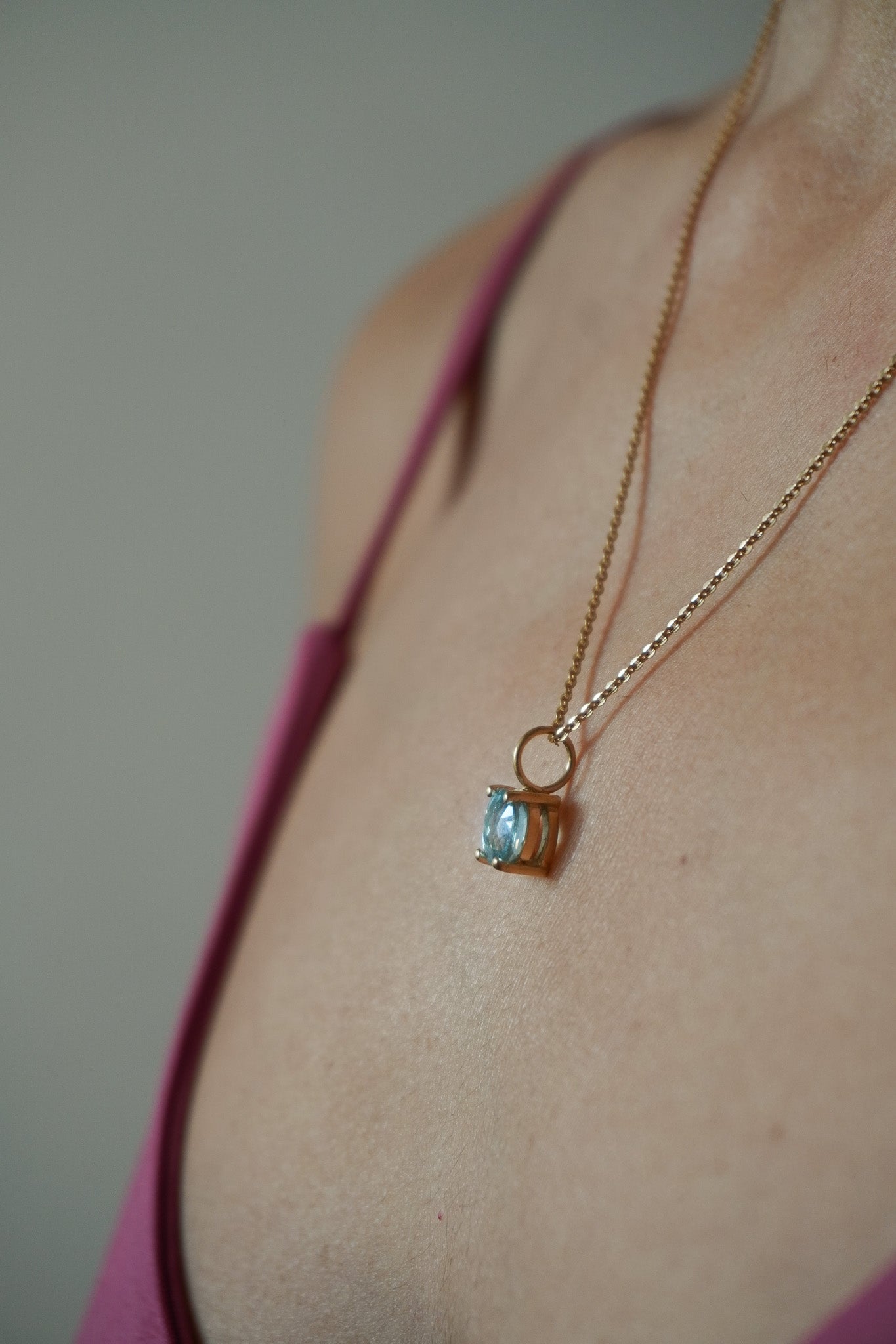 Colgante aguamarina