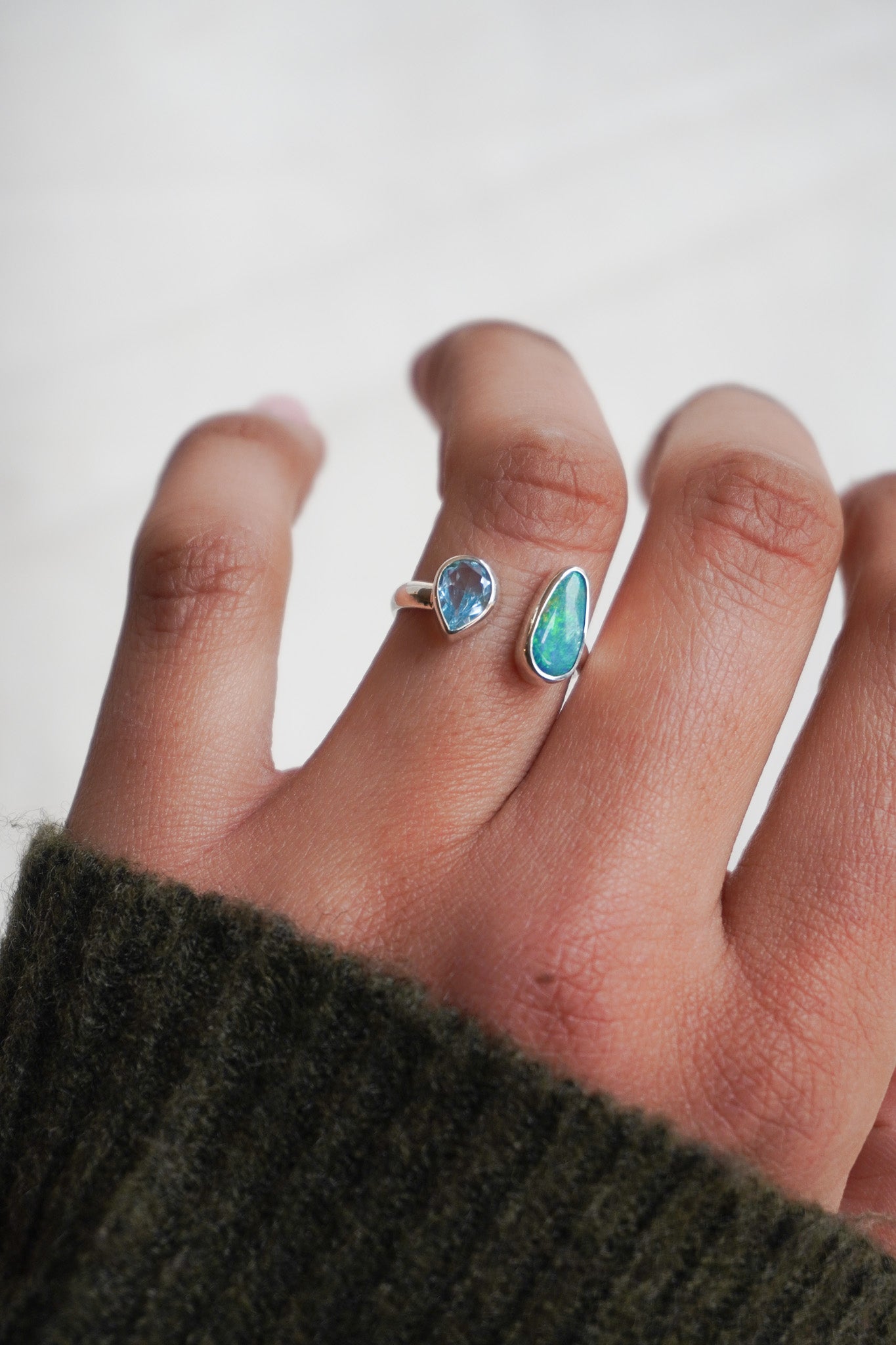 Anillo Ánima (Topacio + Ópalo)