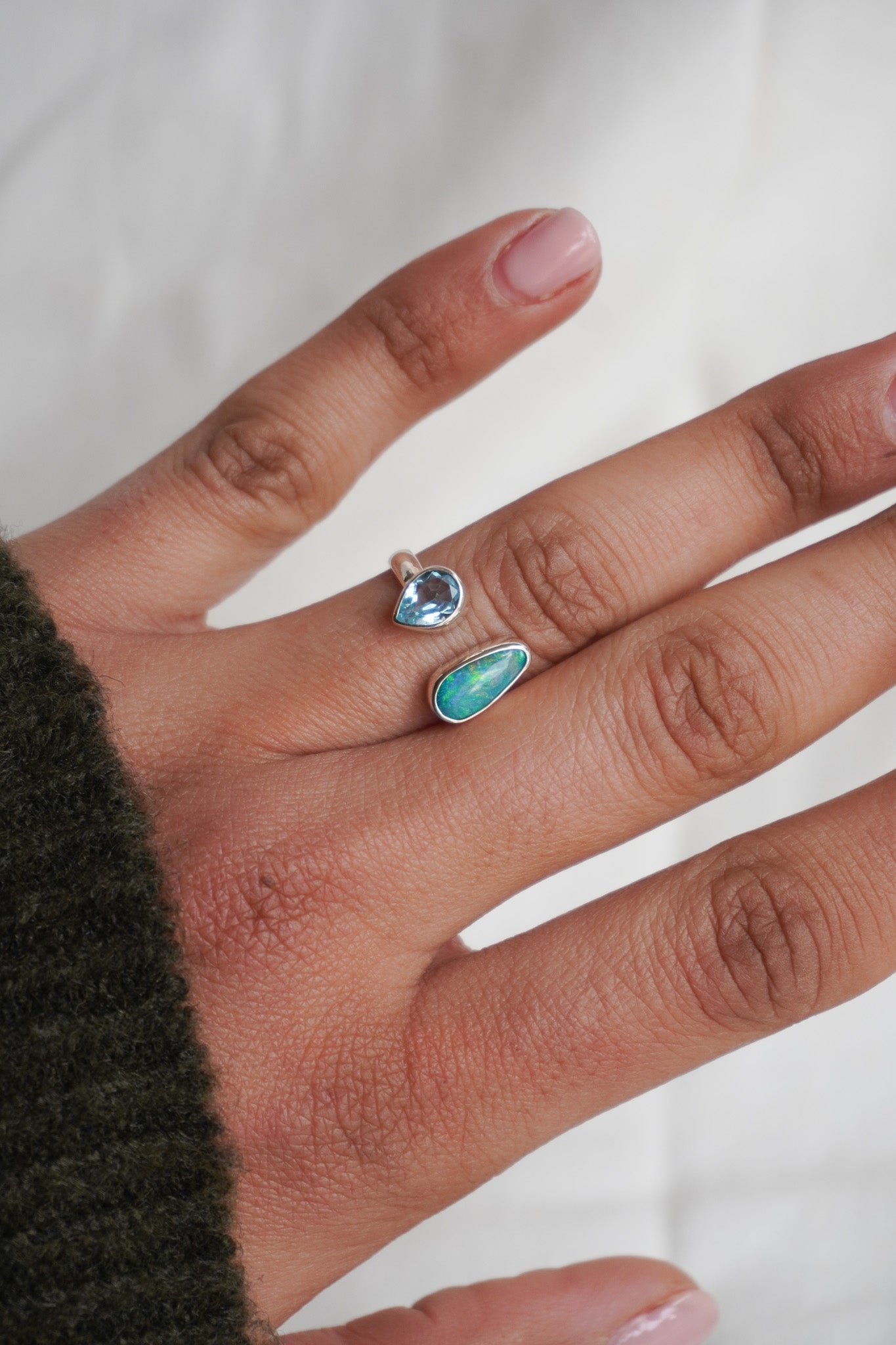 Anillo Ánima (Topacio + Ópalo)