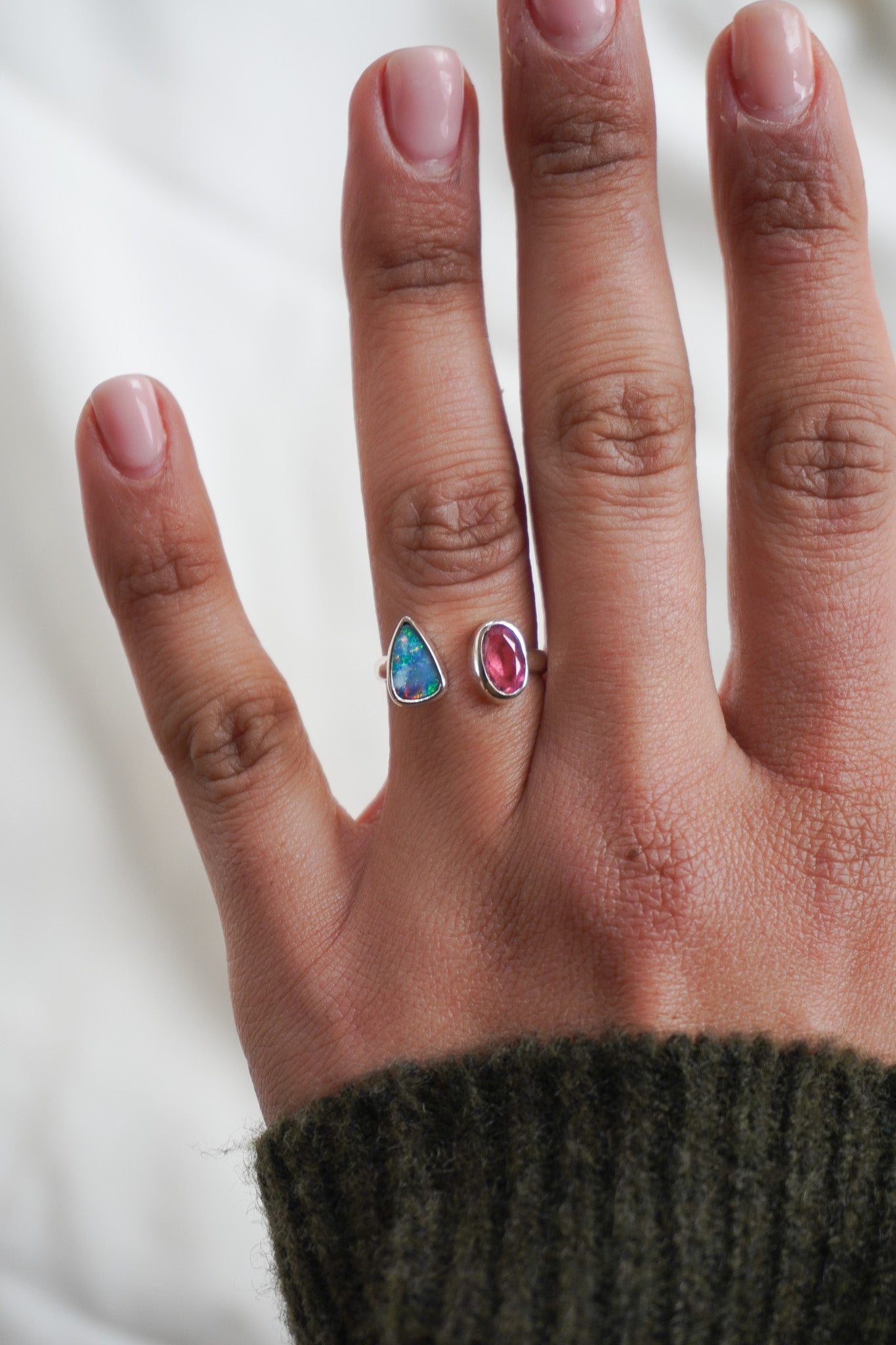 Anillo Ánima (Turmalina + Ópalo)