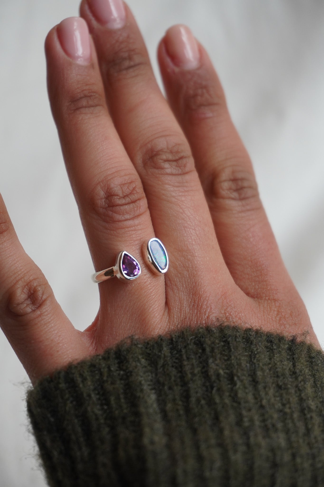 Anillo Ánima (Amatista y Ópalo)