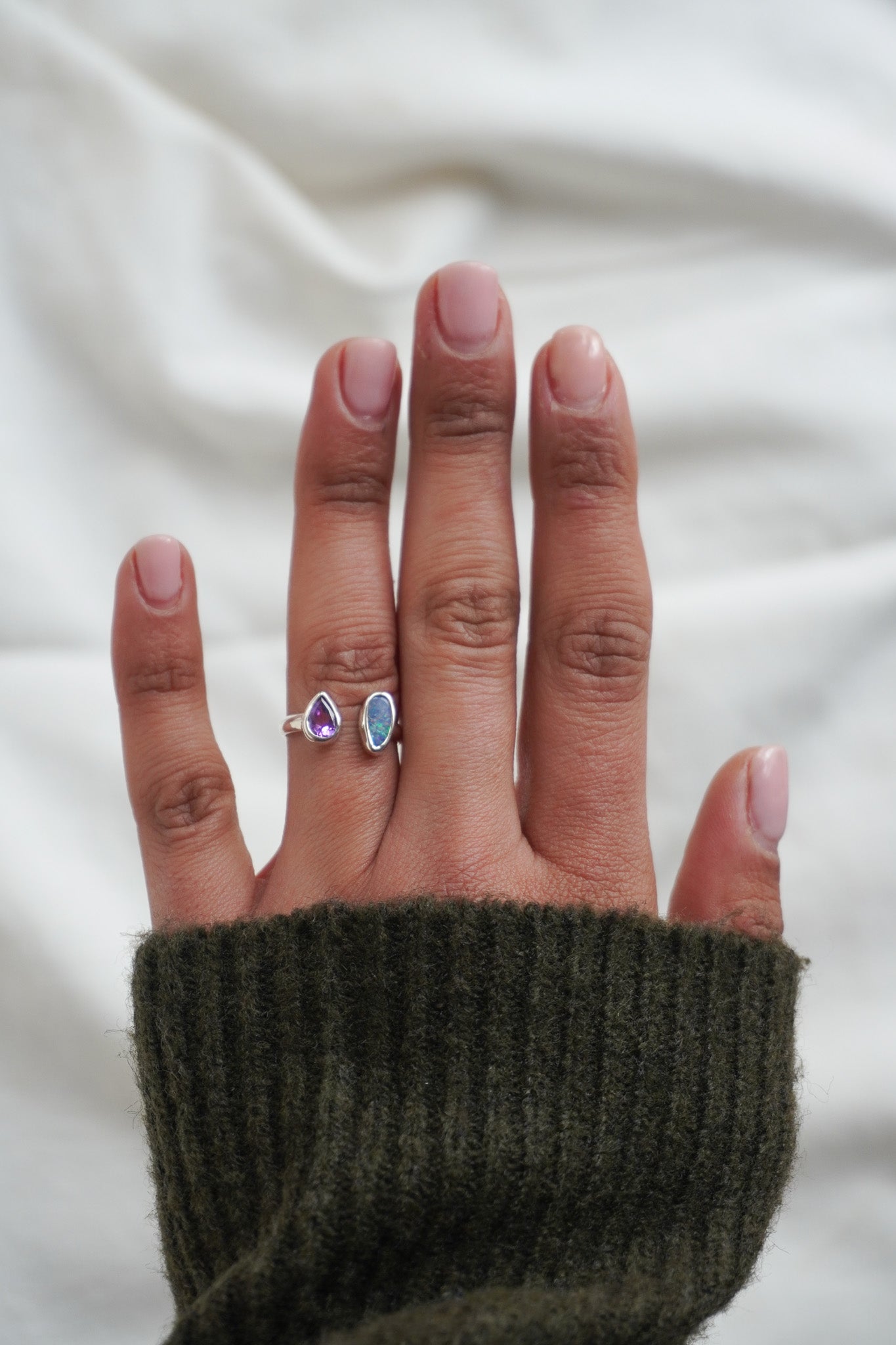 Anillo Ánima (Amatista y Ópalo)