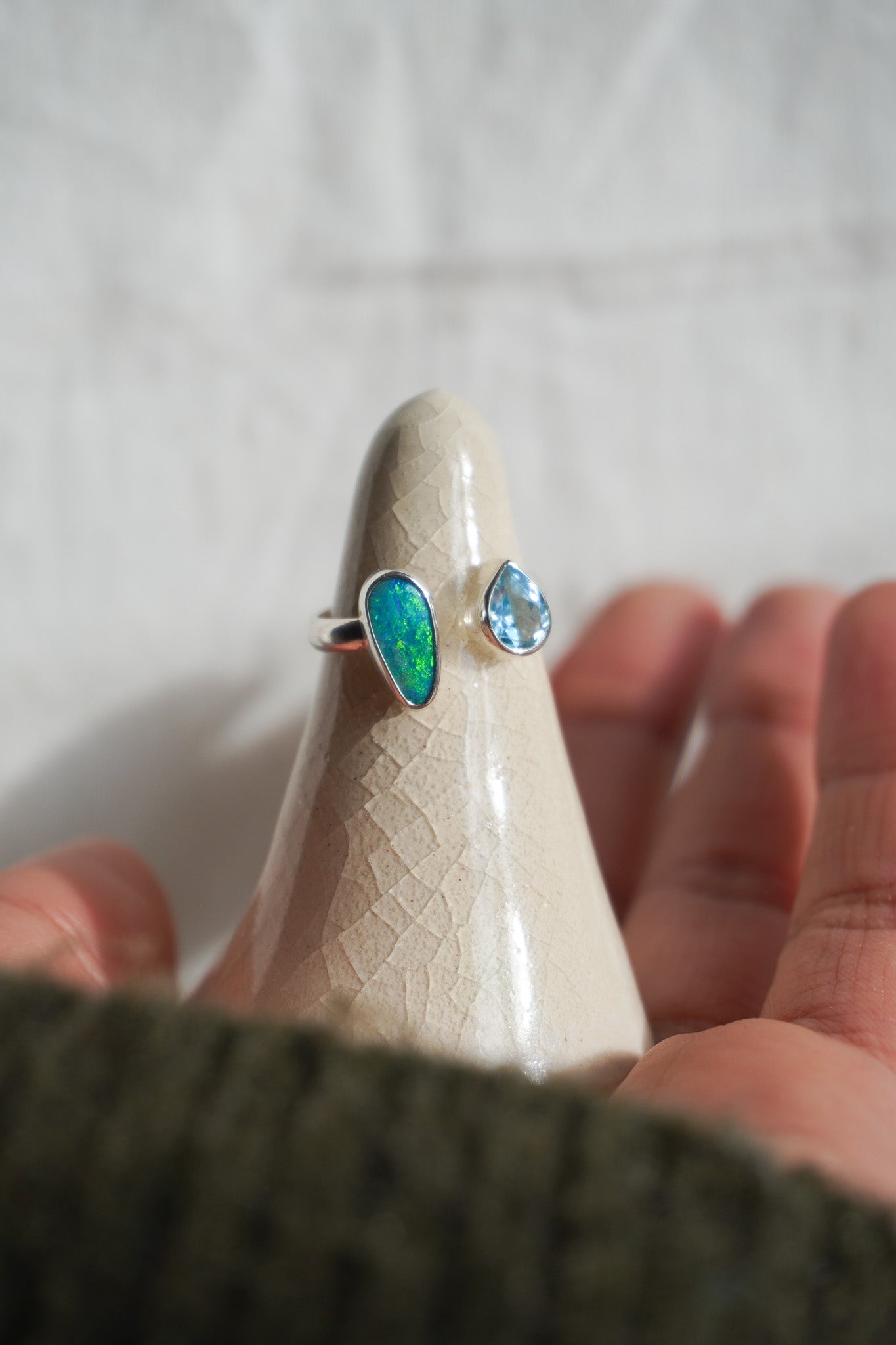 Anillo Ánima (Topacio + Ópalo)