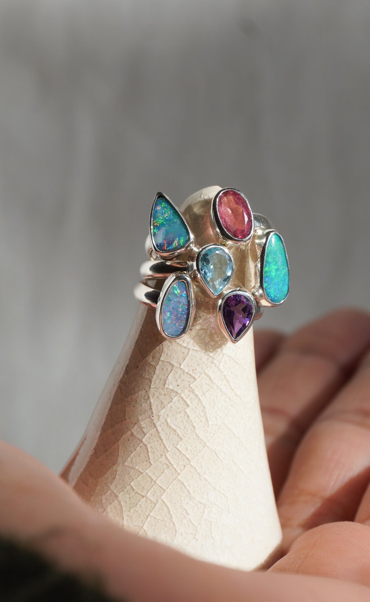 Anillo Ánima (Topacio + Ópalo)