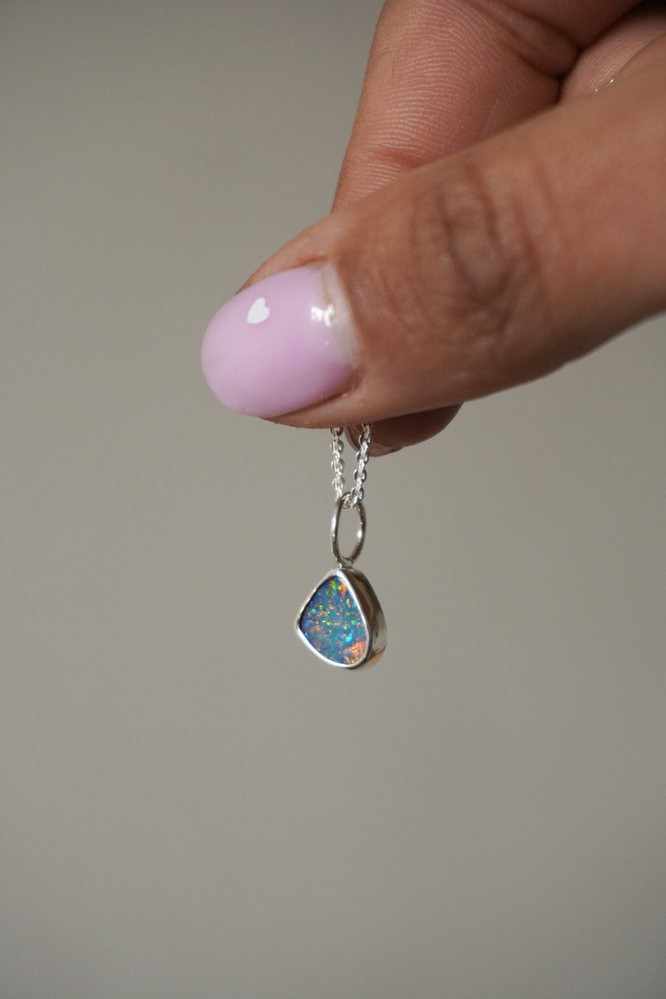 Colar doblete ópalo australiano