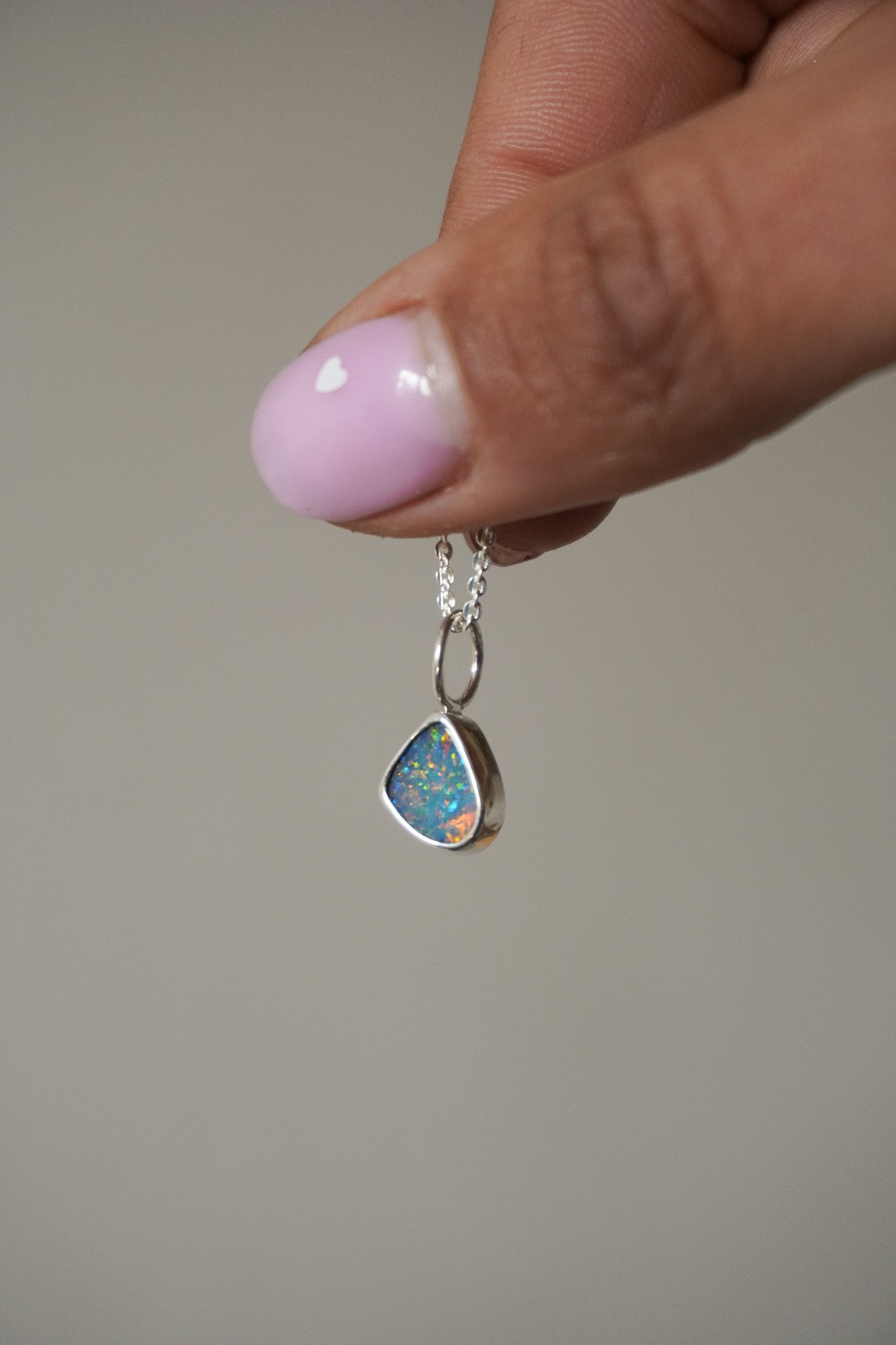 Colar doblete ópalo australiano