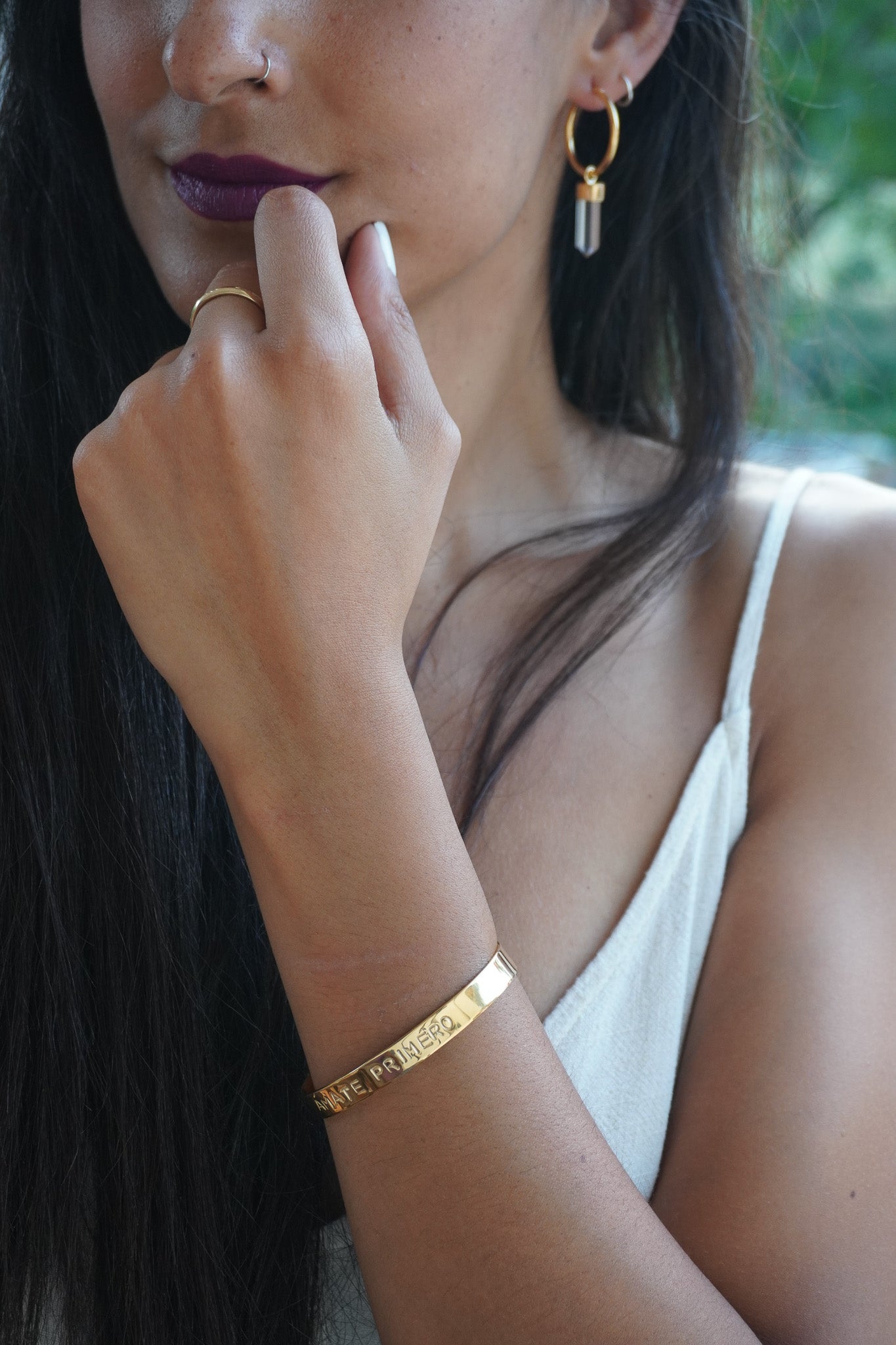 Brazalete ÁMATE PRIMERO (baño de oro)