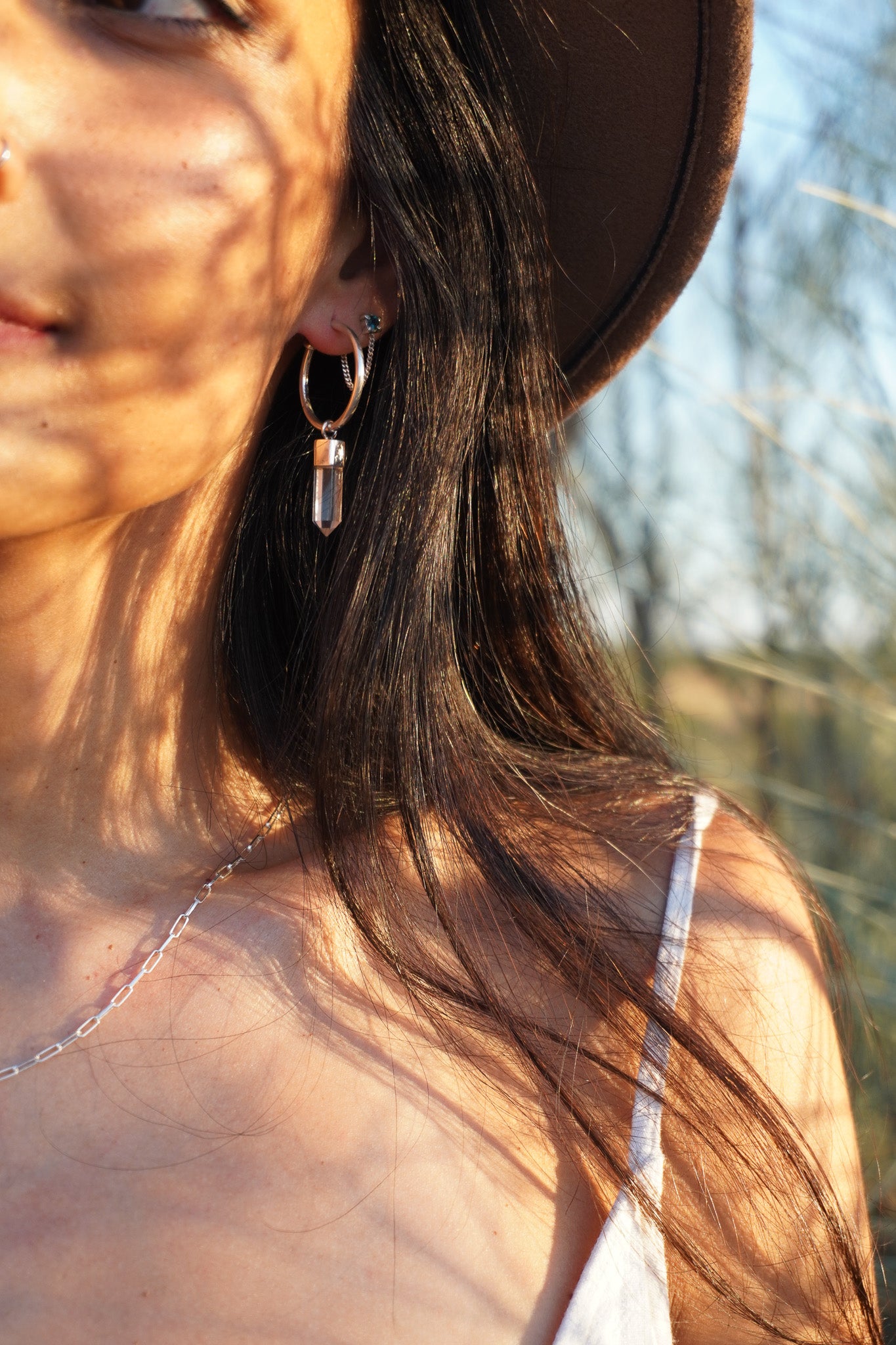 ✨Hoops cuarzo cristal