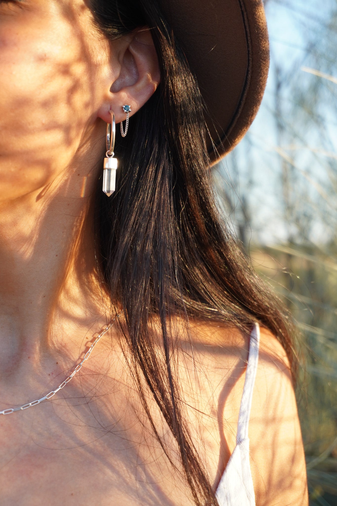 ✨Hoops cuarzo cristal