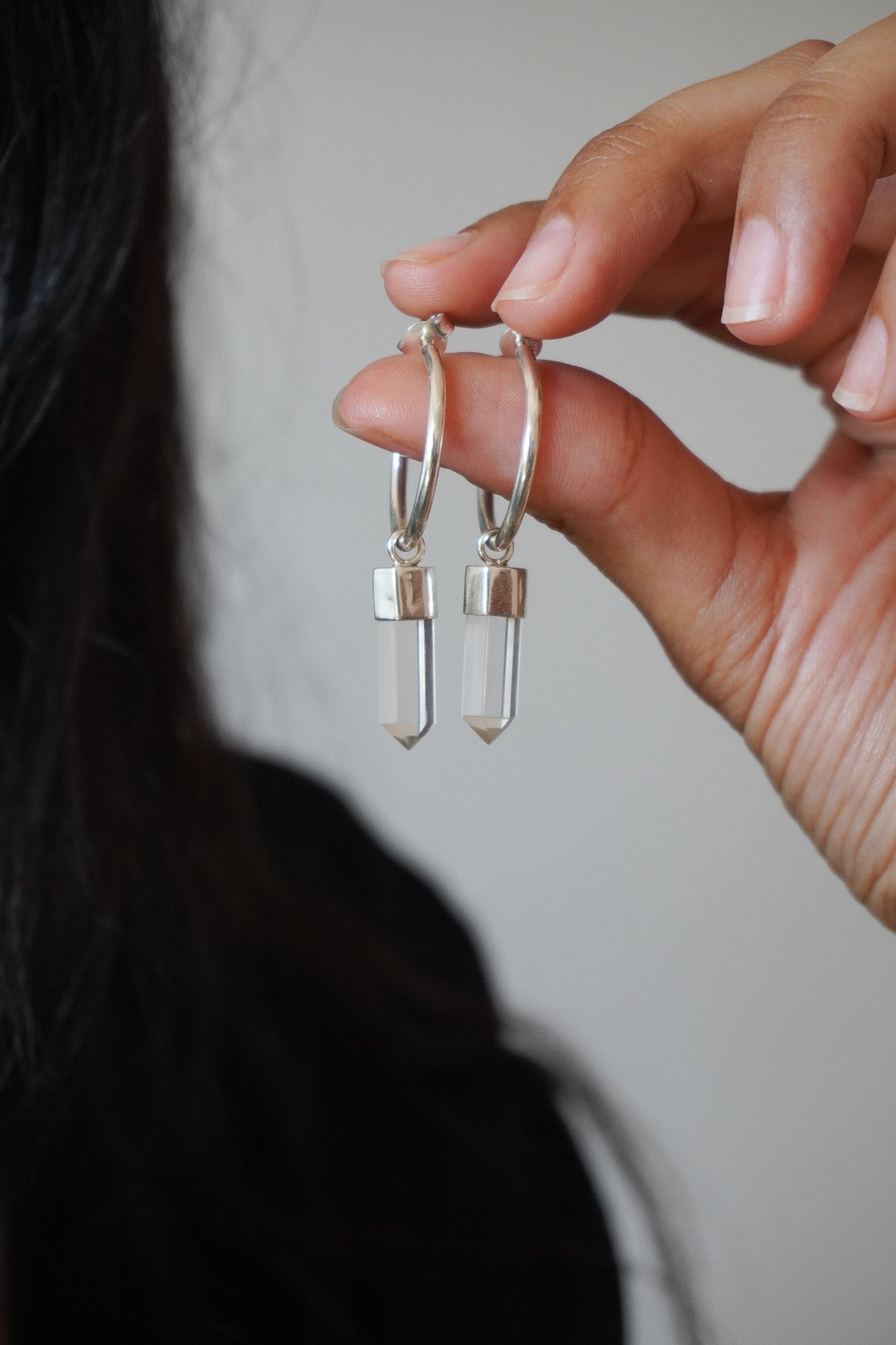 ✨Hoops cuarzo cristal