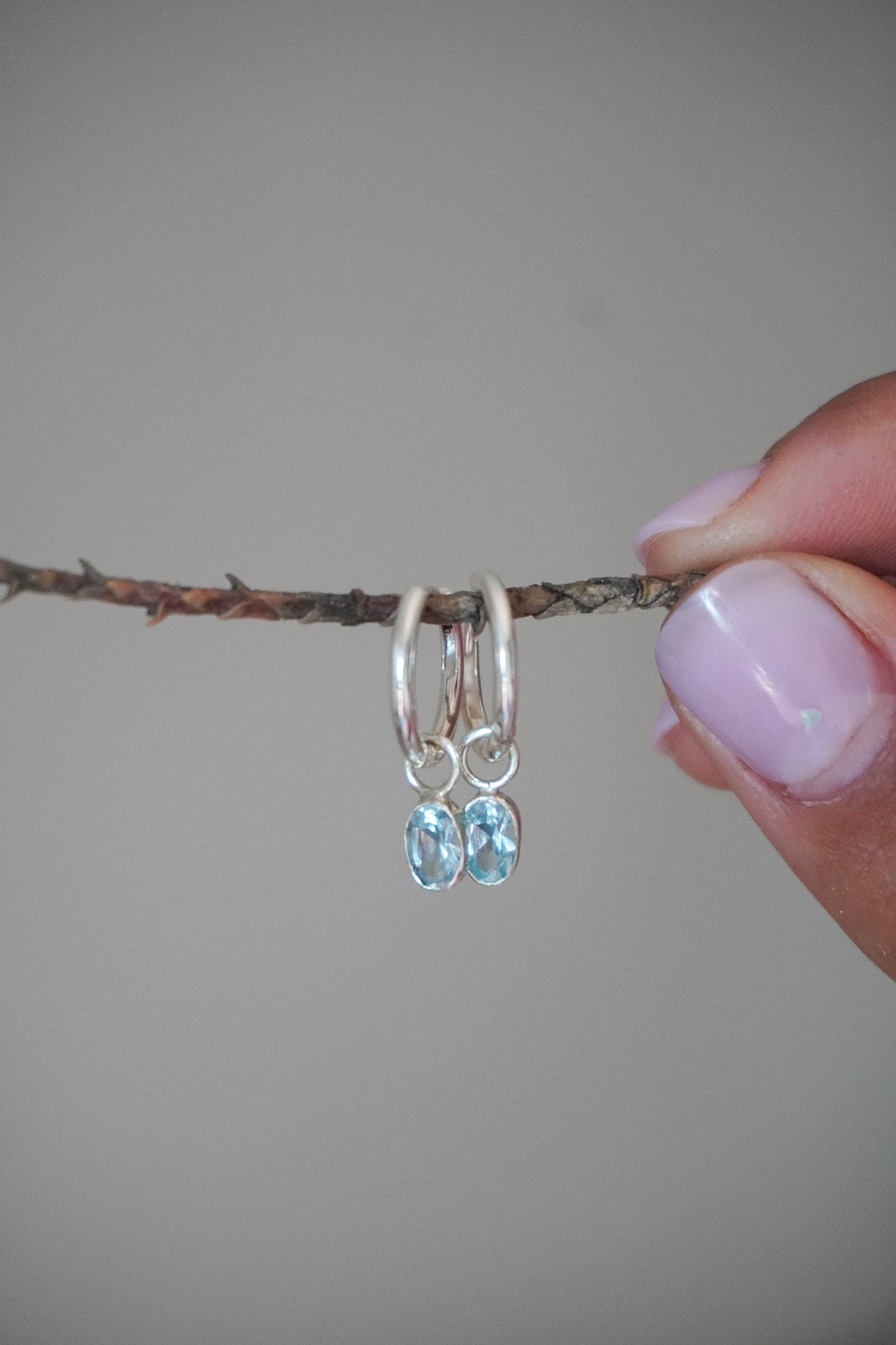 Aros topacio azul