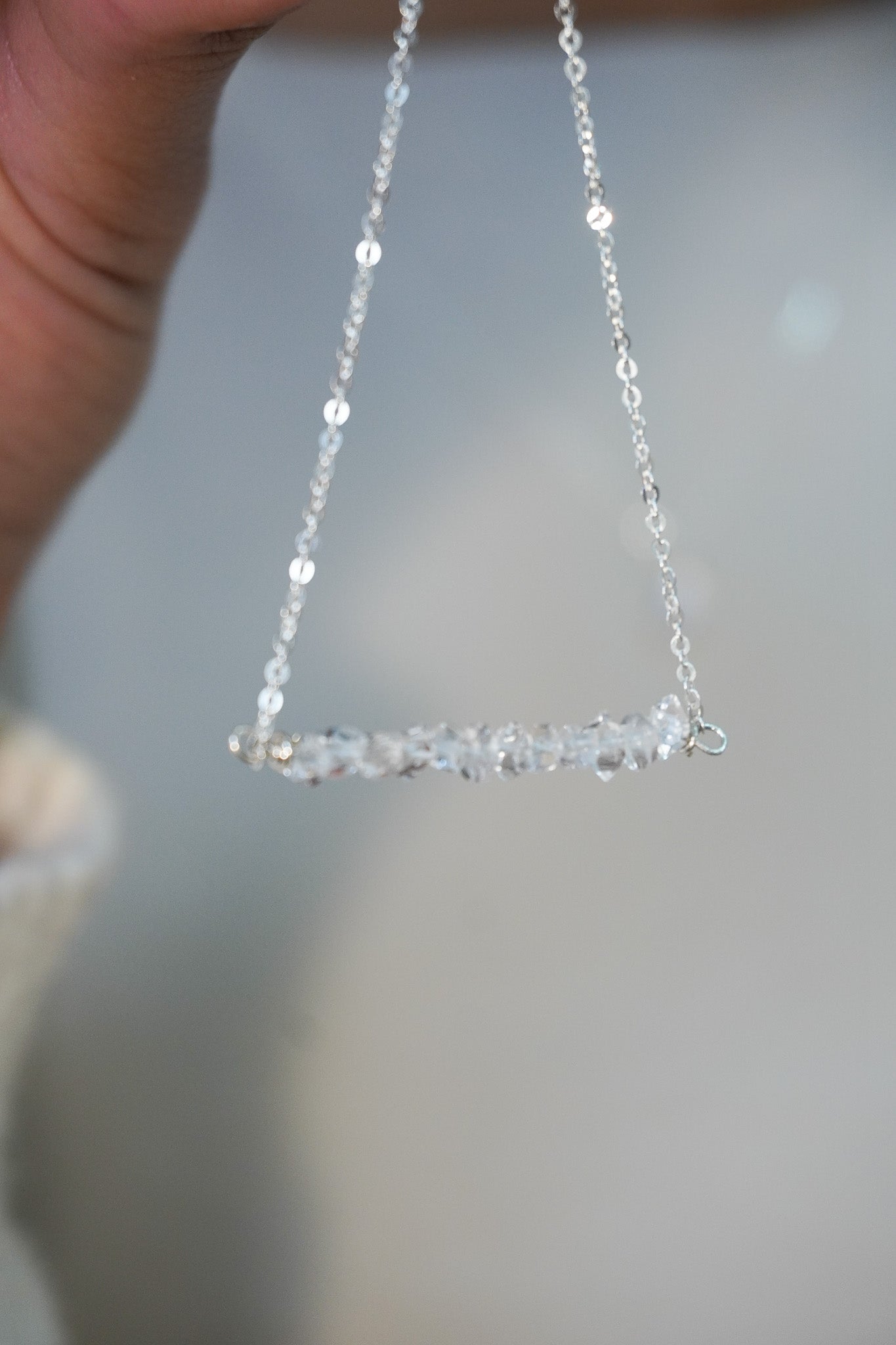 Collar cuarzo herkimer