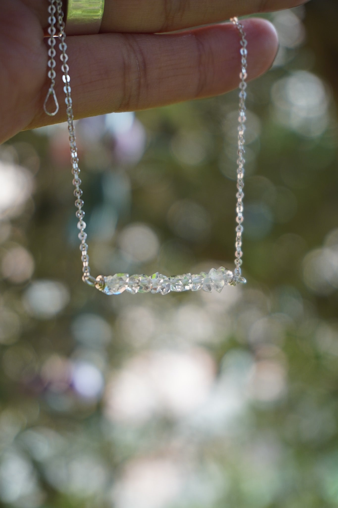 Collar cuarzo herkimer