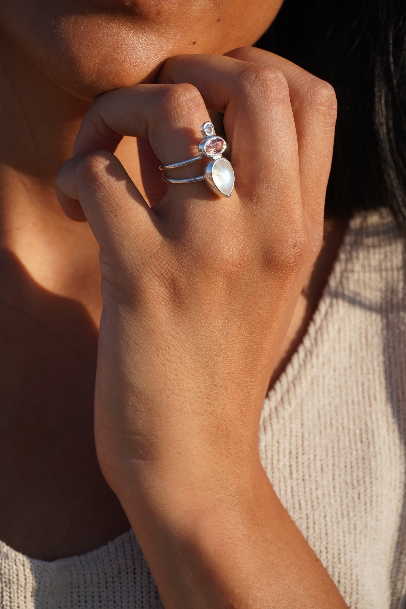 Anillo Triple Intención Zafiro