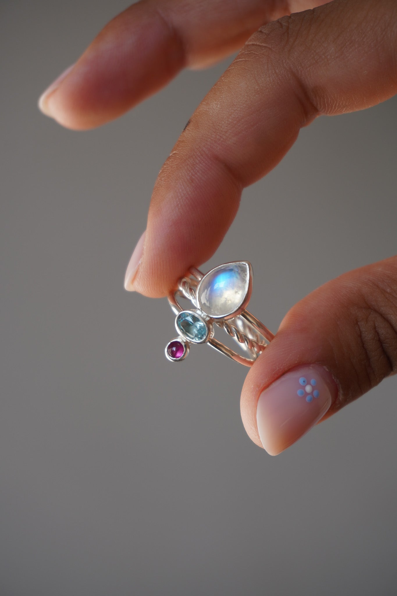 Anillo Triple Intención Turmalina