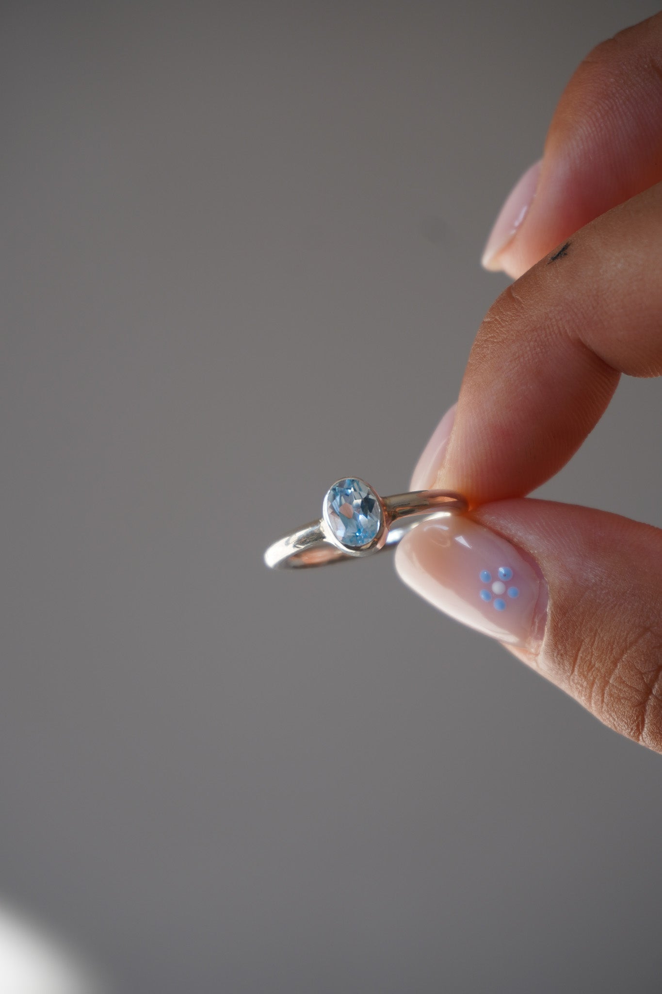 Anillo Topacio azul
