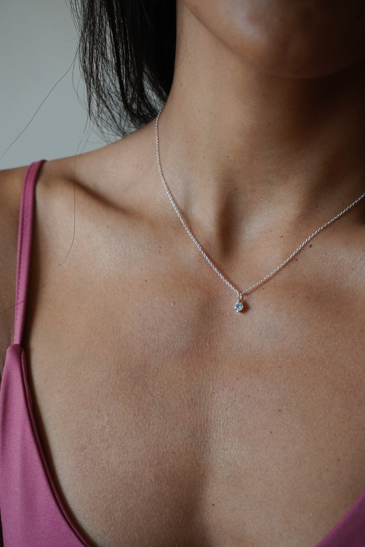 Colgante mini Topacio azul