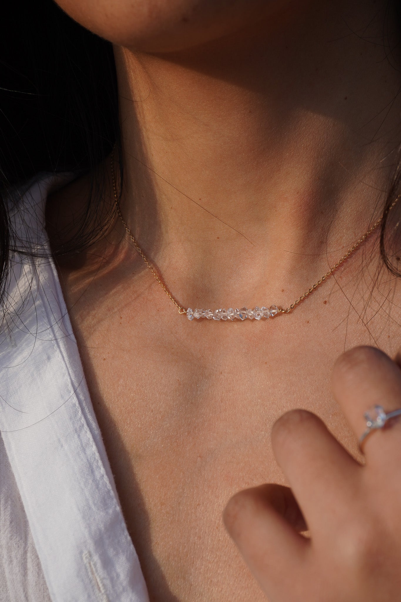 Collar cuarzo herkimer