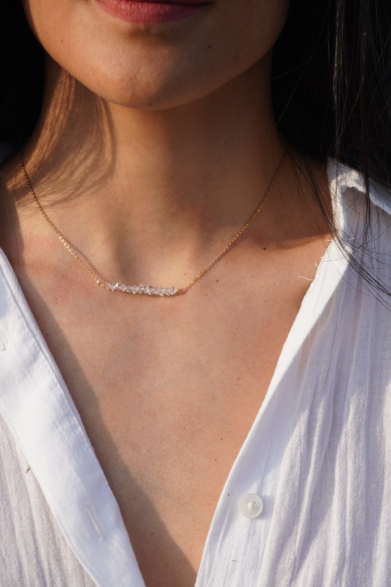 Collar cuarzo herkimer