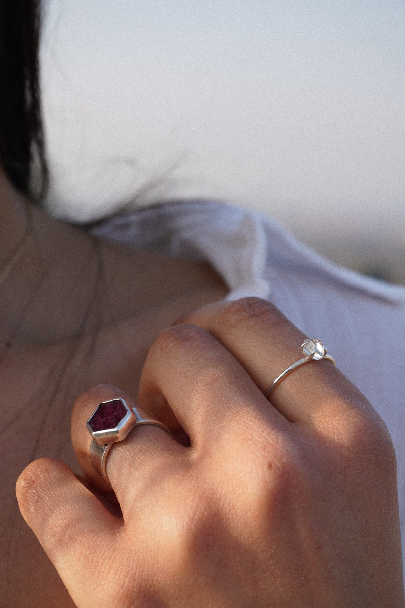 Anillo mini herkimer