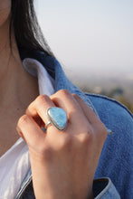 Cargar imagen en el visor de la galería, Anillo larimar - talla 18
