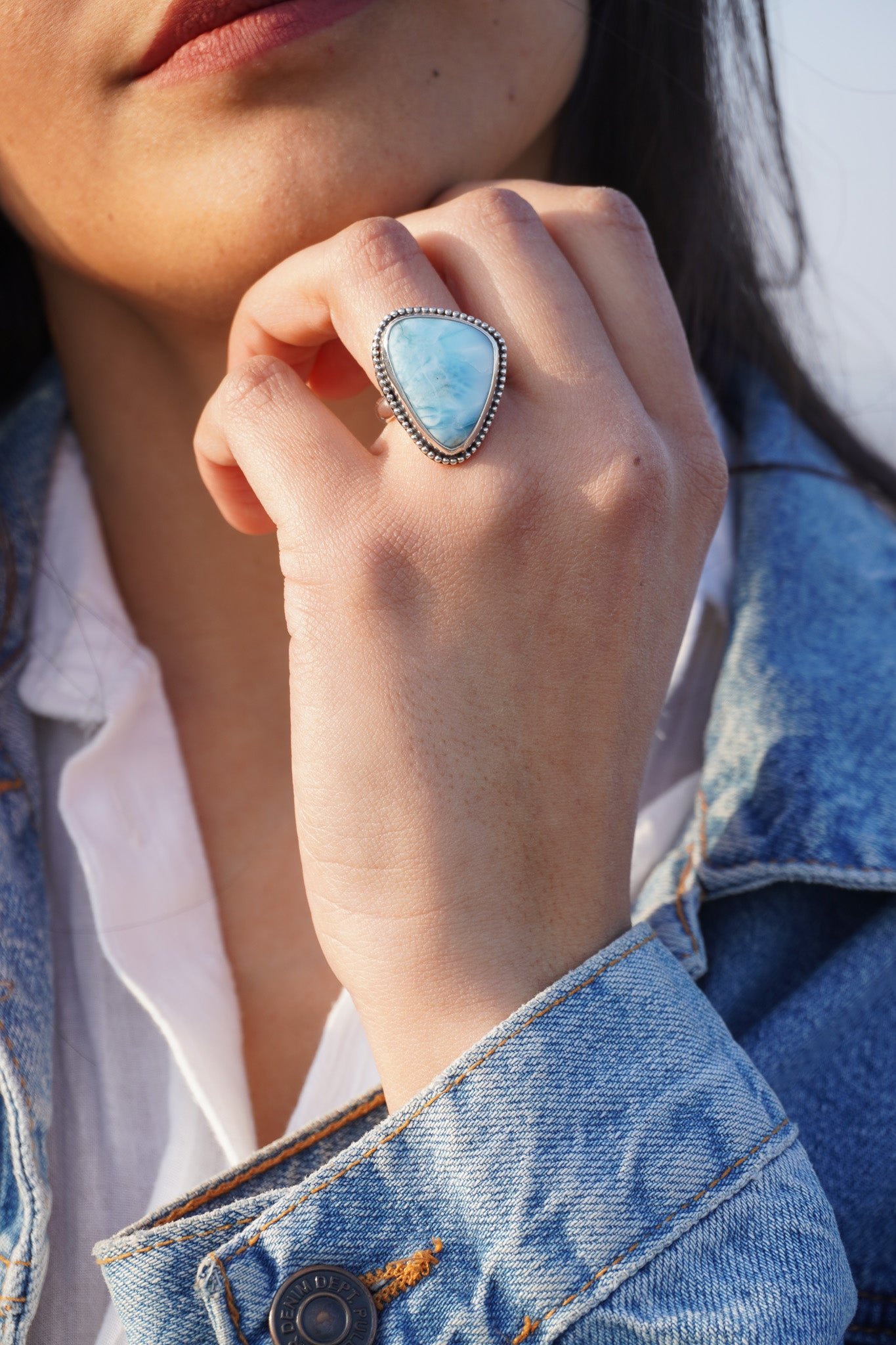 Anillo larimar - talla.14