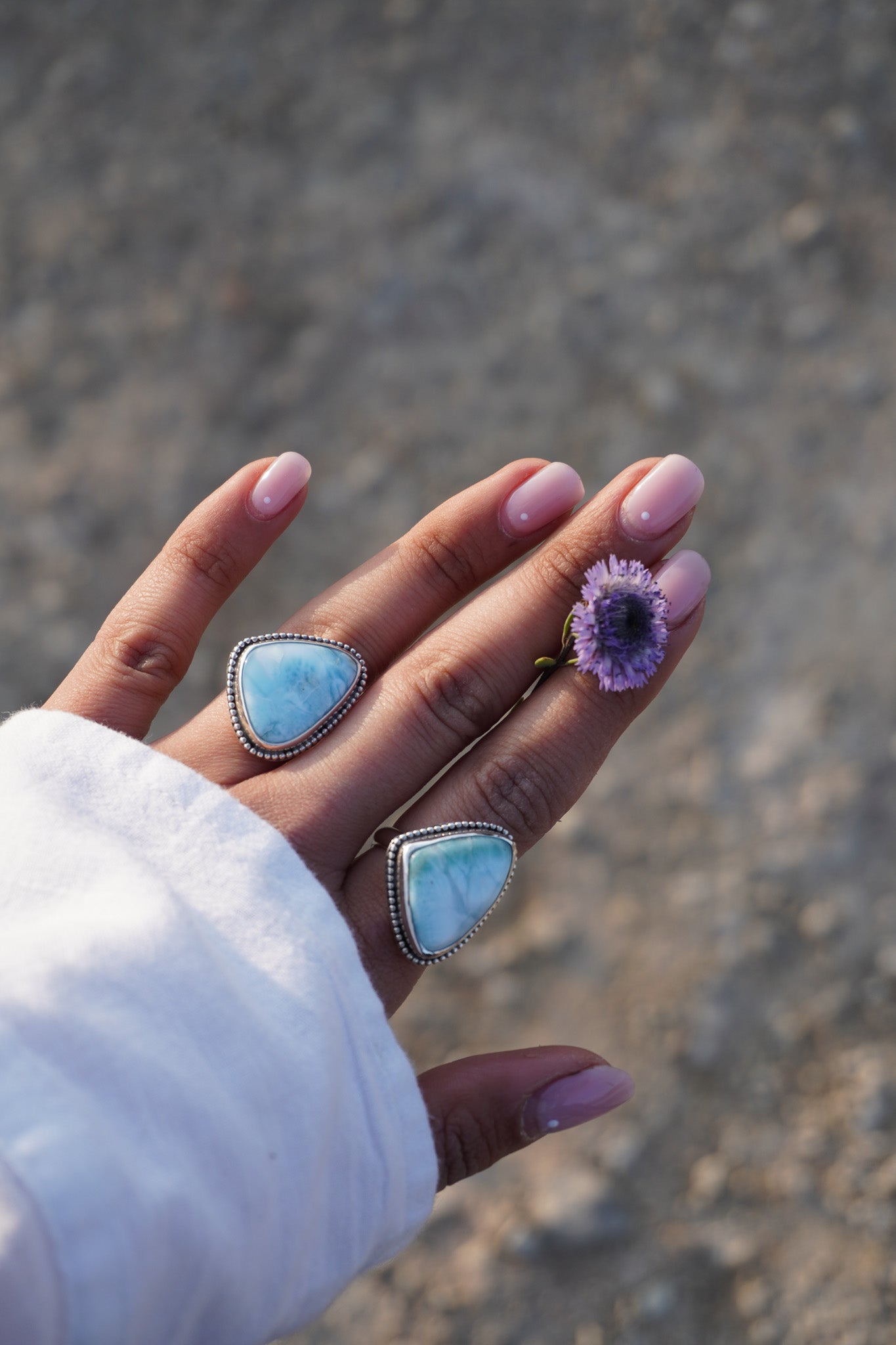 Anillo larimar - talla.14