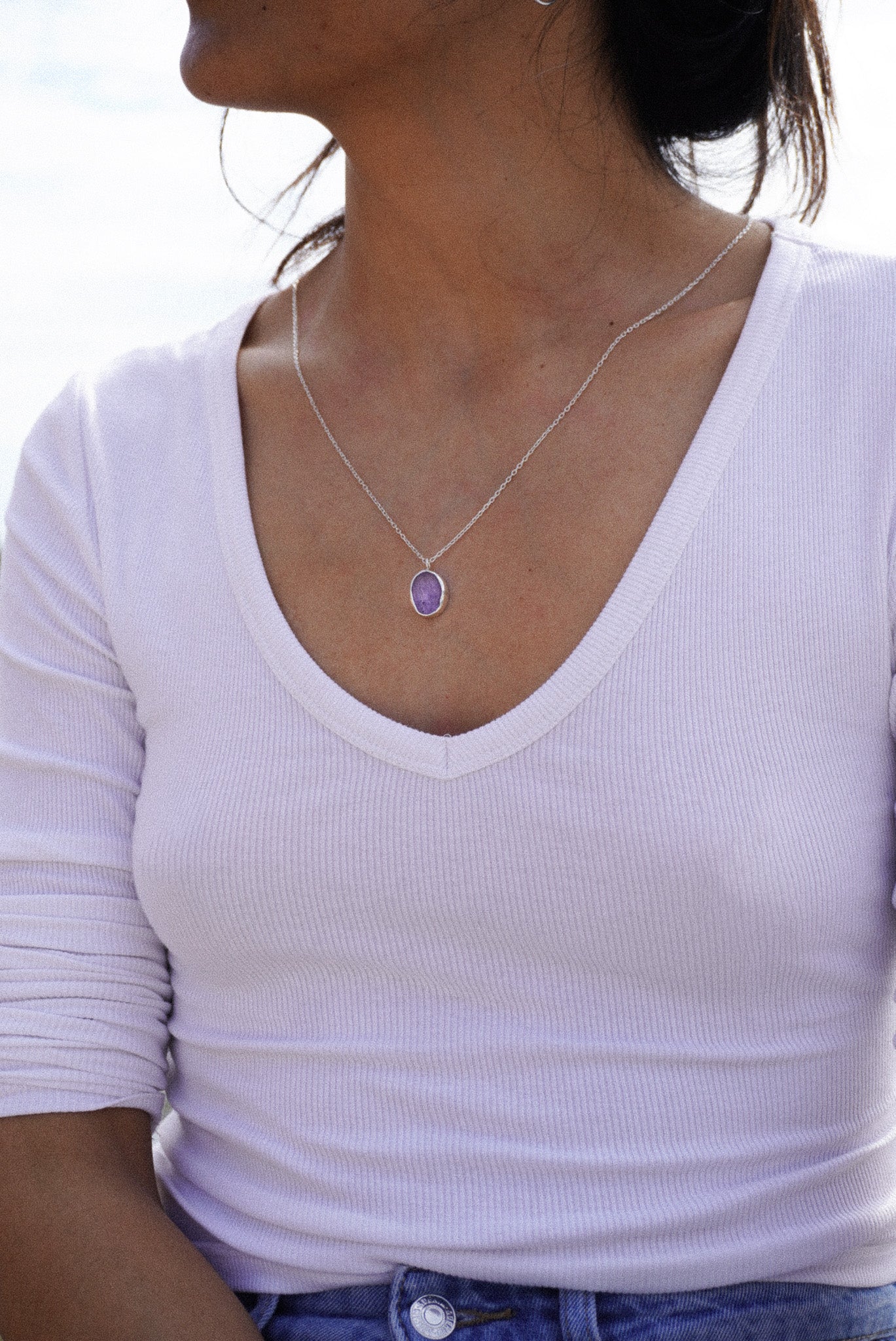 Amuleto amatista en bruto