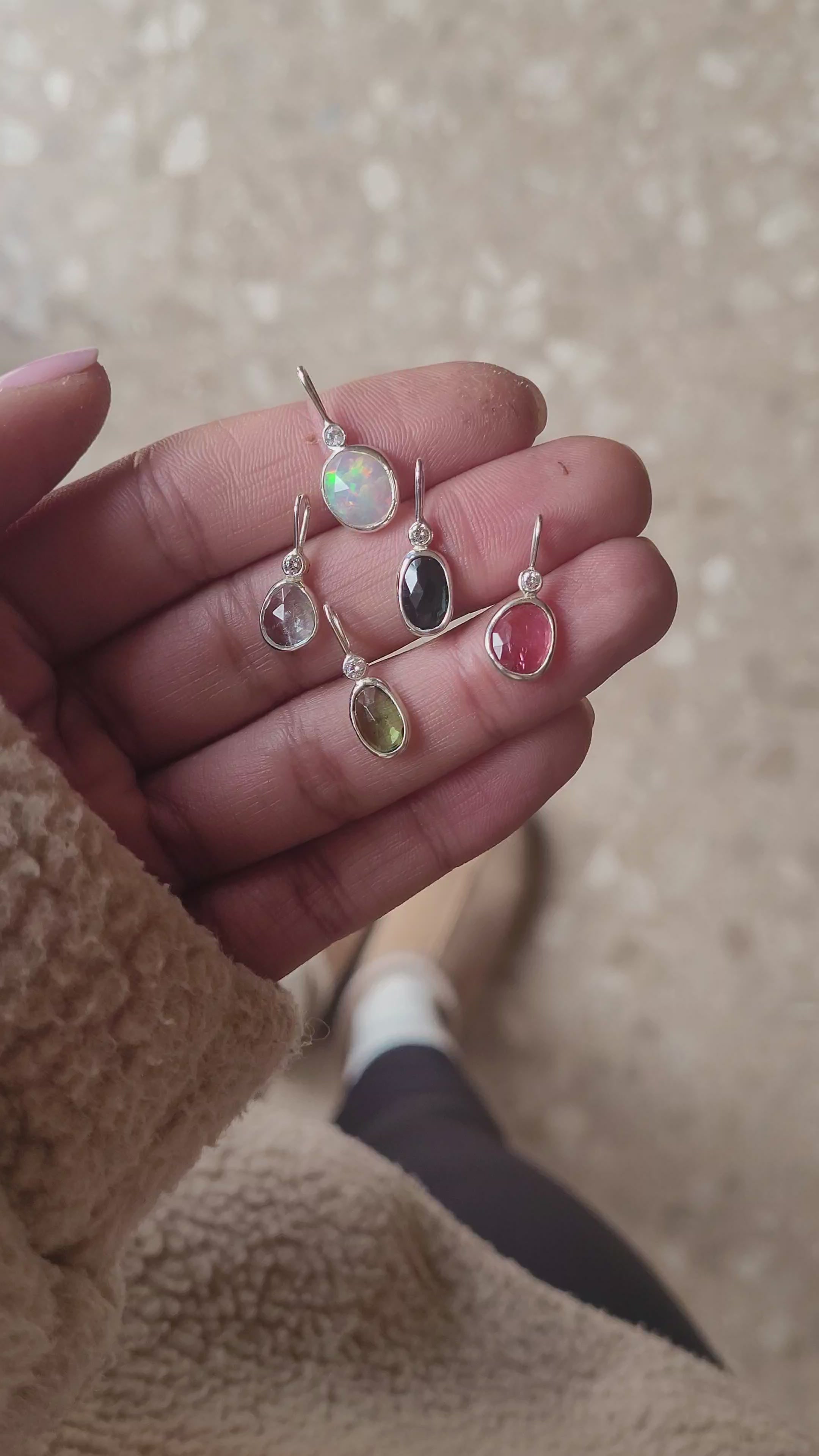 Collar turmalina rosa y topacio