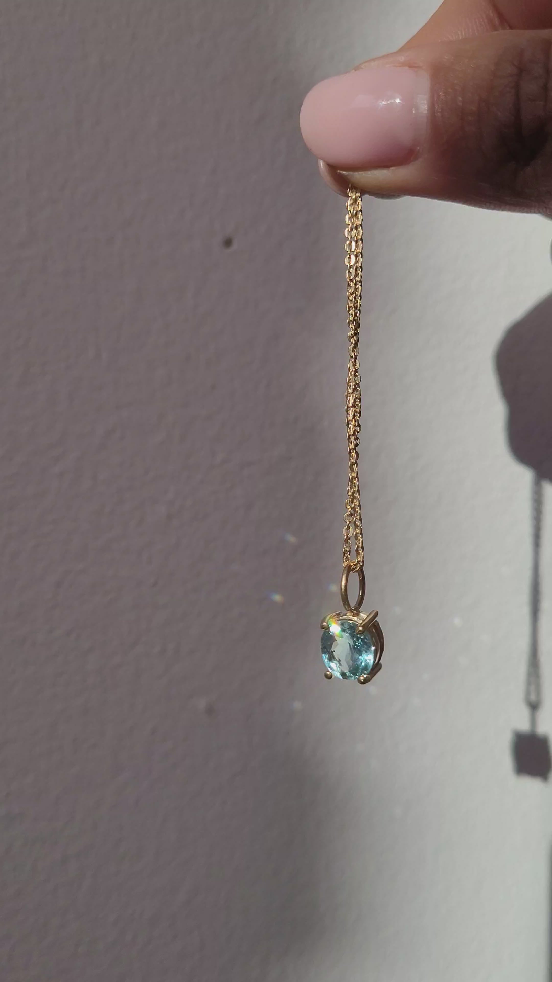 Colgante aguamarina